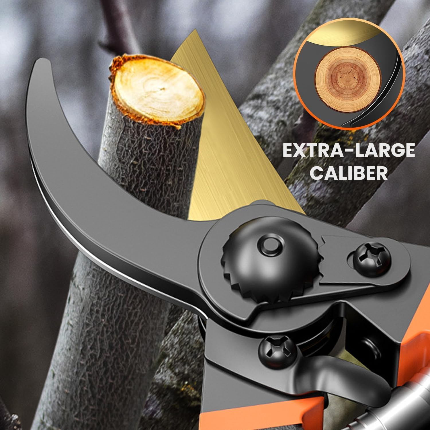 8.3&rdquo; Secateurs, Bypass Pruning Shears with Replacement Blades and Springs, Quality Gardening Shears, High-Performance Garden Secateurs,Gardening Hand Pruner,Gardening Tools for Pruning image number 6