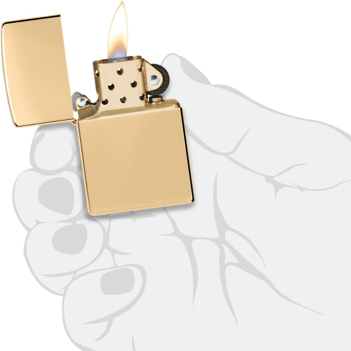 Zippo Adult-Unisex 254B Classic High Polish Brass Lighter, Gold image number 5