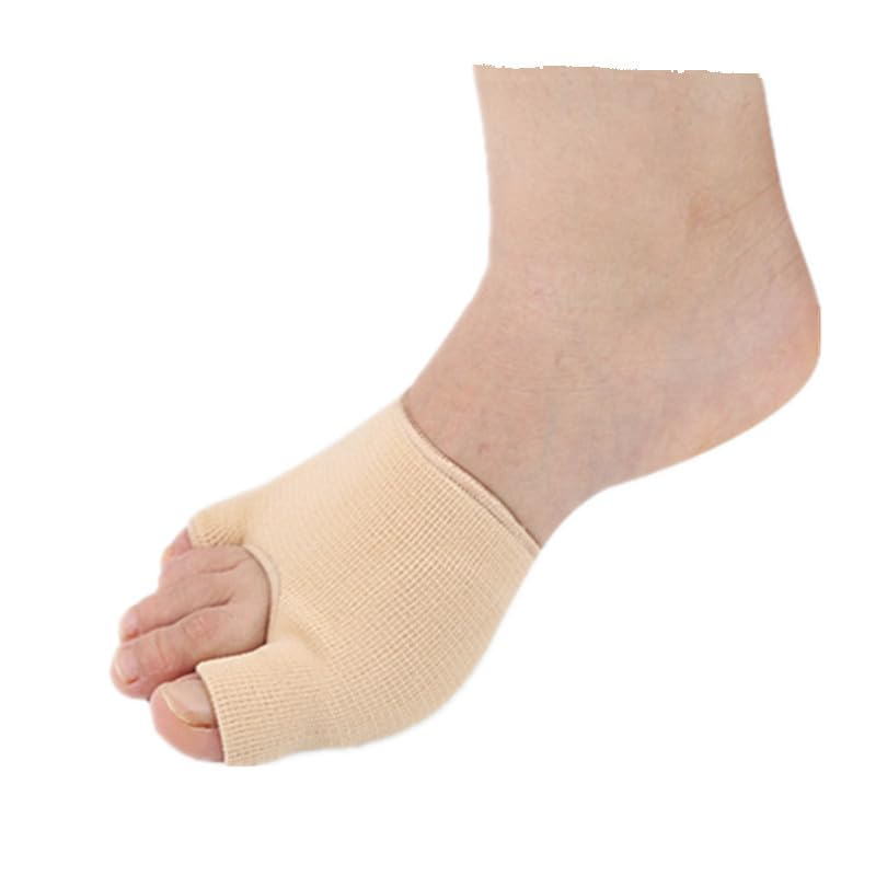 2 Pair Orthopedic Bunion Splint Hallux Valgus Correctors Separator Half Socks Bunion Sleeves Toe Joint Protector Pad Big Toe Straightener for Women Men (Colour of Skin, S) image number 1