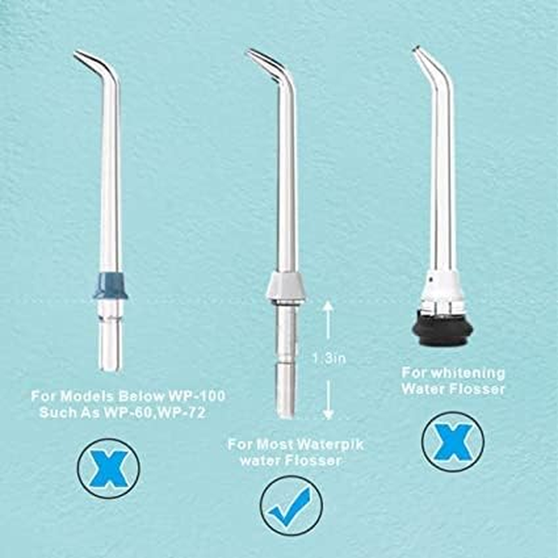 Flosser Replacement Tips for Waterpik Water Flosser, High-Pressure Water Flosser Tip Replacement, Compatible with Waterpik Oral Irrigator (6Pack)