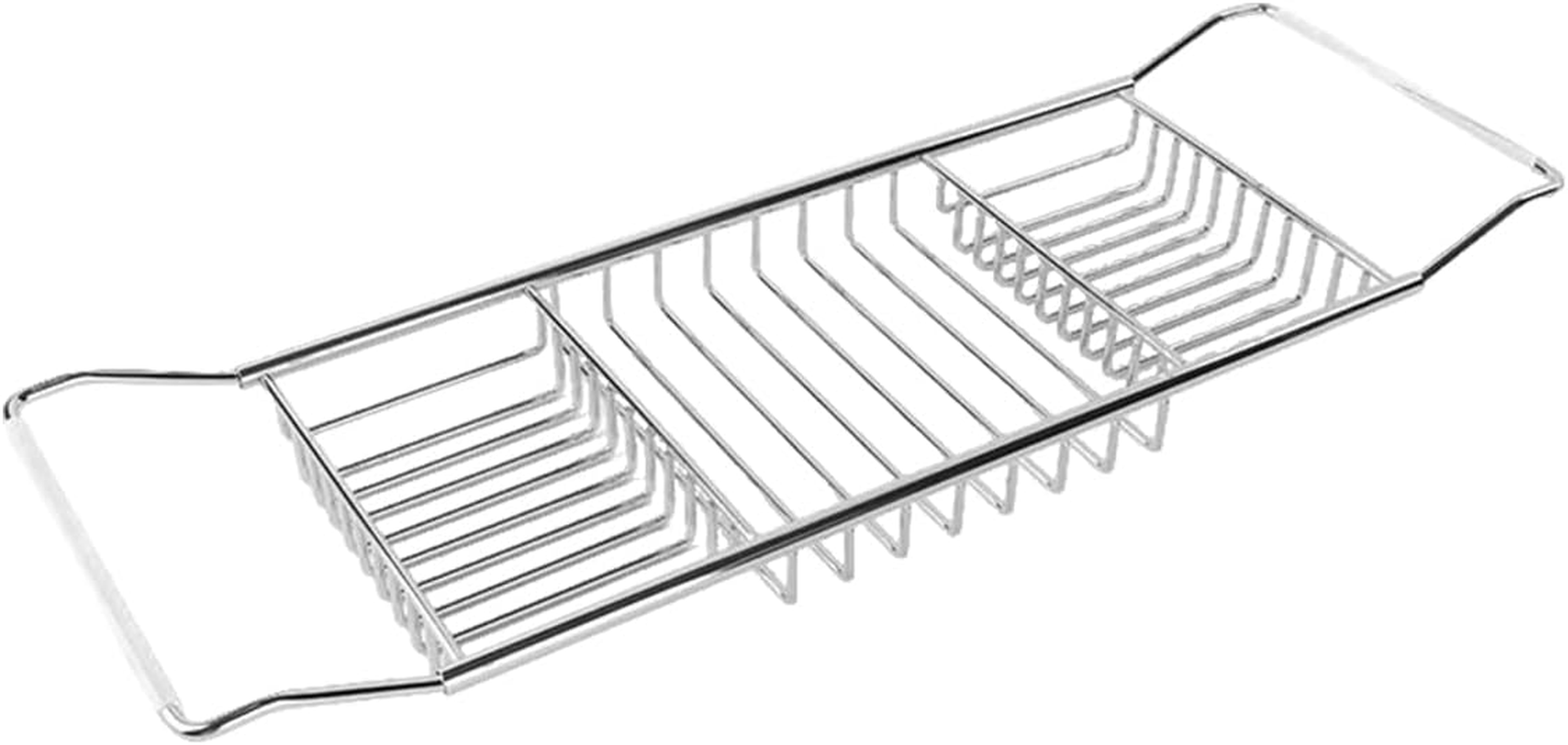 AIMALL Multi - Functional Bathtub Caddy - 24.4&times;7.87&times;2.36In Durable Metal Bathroom Storage Rack, Space Saving for Toiletries, Tablet, Book