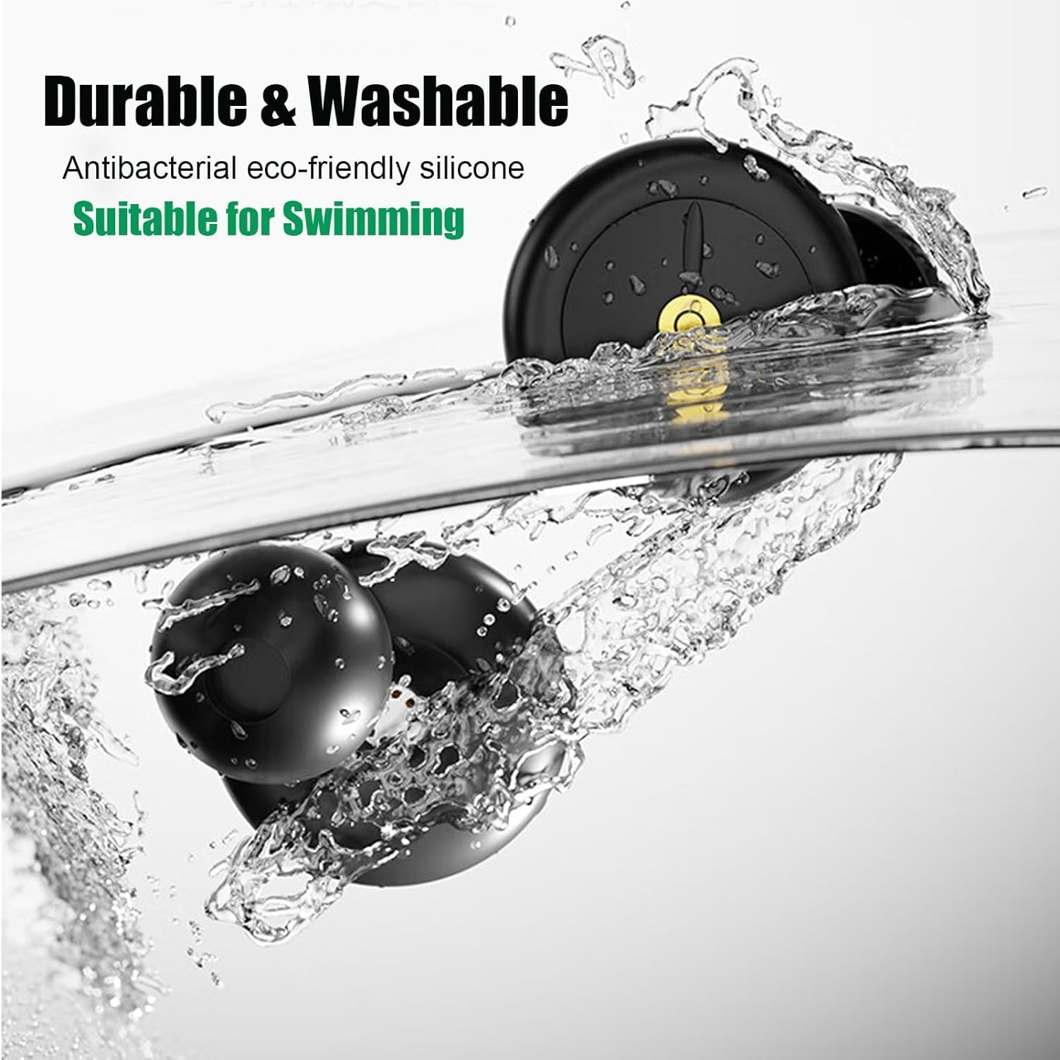 Annmiir Quiet - Ear Plugs for Sleep &ndash; Super Soft, Reusable Hearing Protection in Flexible Silicone for Noise Reduction & Flights - 8 Ear Tips in XS/S/M/L - SNR 24Db & NRR 14 Noise Cancelling - Black image number 4