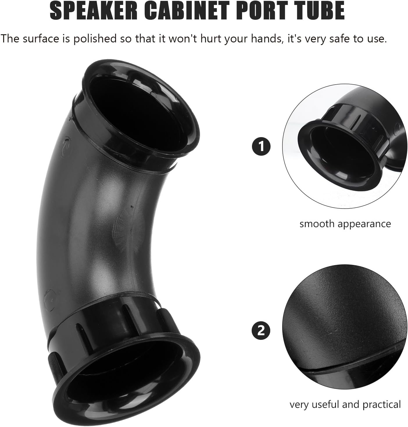 PERSELOSO 2Pcs Car Speaker Voice Tube Outlet 70X120Mm Plastic Port Tubes for Home Audio and Stage Speaker Cabinet Airflow Accessories image number 3