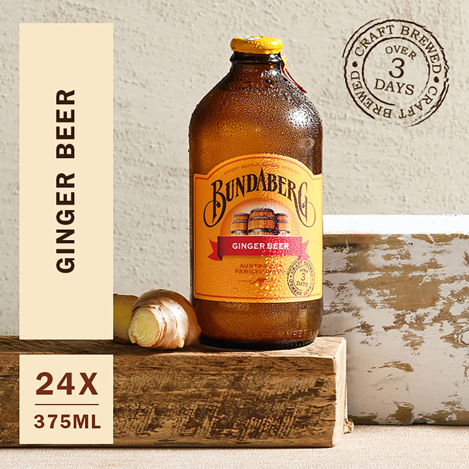 Bundaberg Ginger Beer 375 Ml (Pack of 24) image number 1