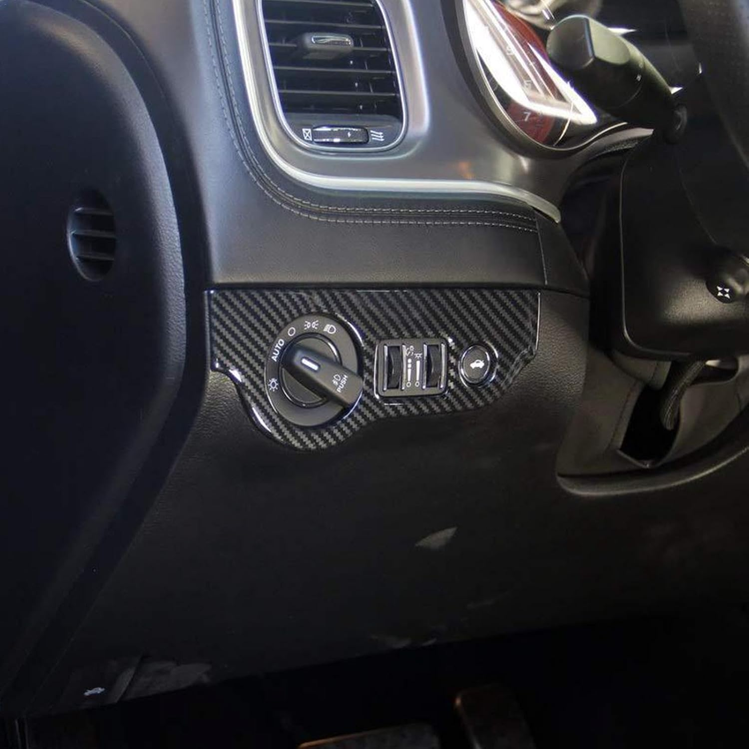 Car Headlight Button Protection, Auto Headlight Knob Cover, Protective Car Headlight Frame, Headlight Control Panel Frame with Heavy Duty Construction for Vehicle Automotive Accessories image number 5