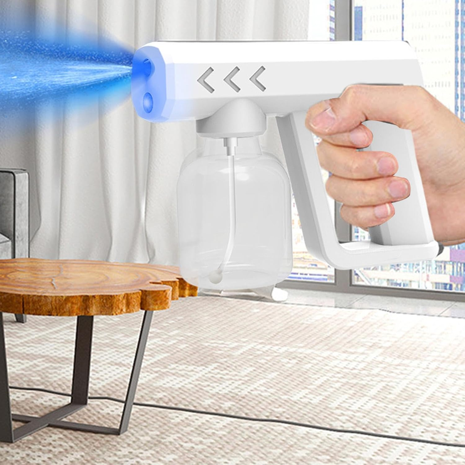 Atomizer for Home Atomizer, Atomizer Bottle - Cordless Spray Bottle Atomizer Handheld | Blue Light Clean Sprayer for Father Study Home and Car Cleaning Bedroom, HUS image number 2