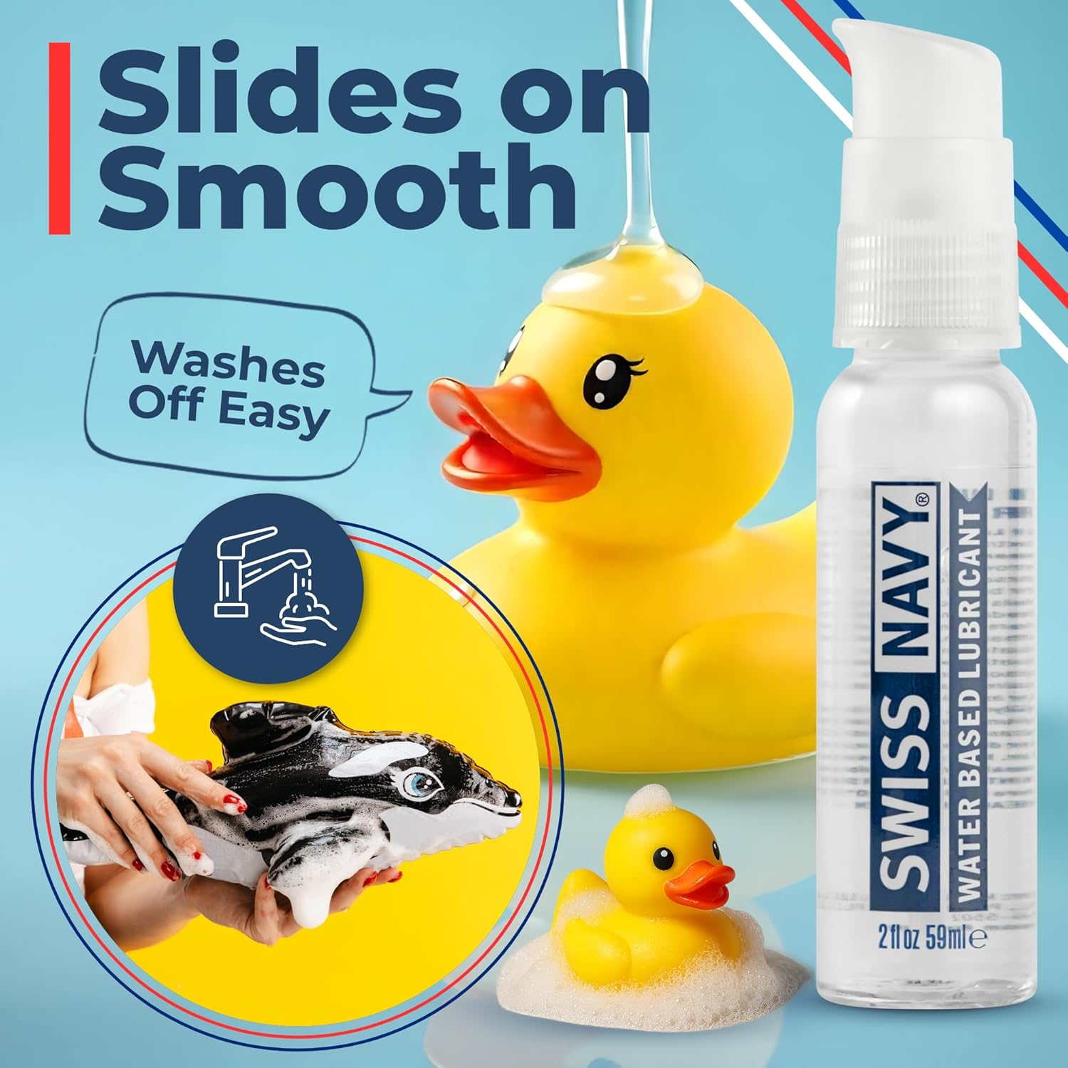 Swiss Navy Water Based Lubricant 2Oz, 59 Milliliters image number 1