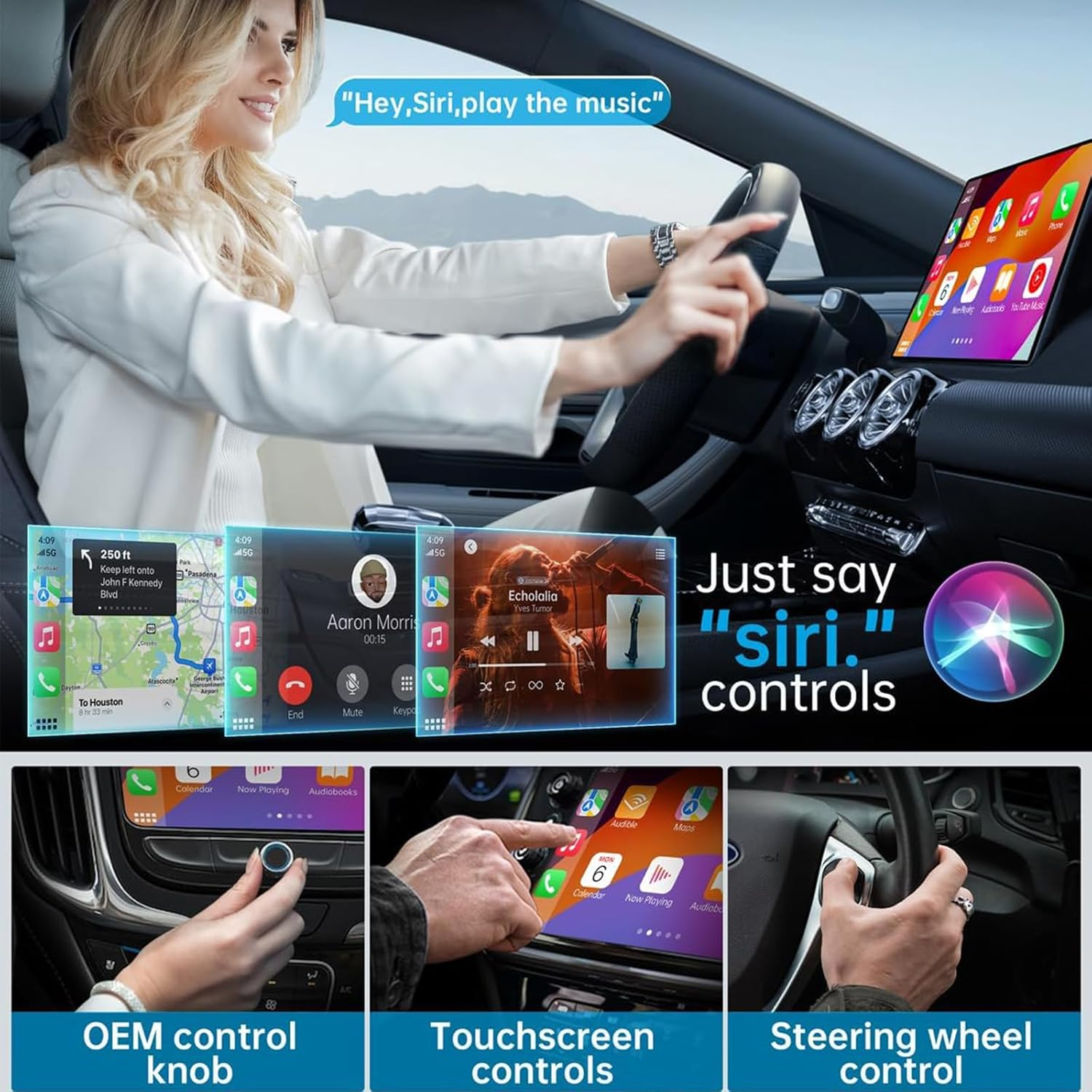 Wireless Carplay Adapter, 2025 Upgrade Mini Edition, Convert Wired to Wireless Carplay Adapter for Ios 10+ & Cars from 2015+, Fast Stable Dongle Connect, Usb/Type-C Extension Cable image number 3