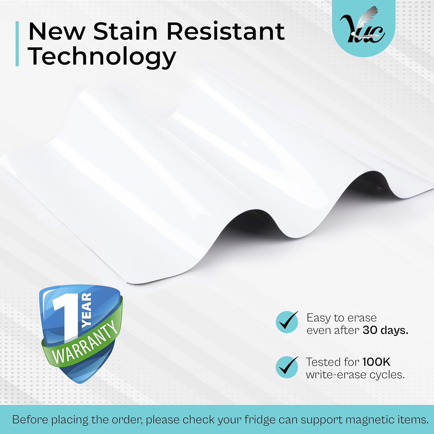 17X11 Inch - Magnetic Whiteboard for the Fridge - Magnetic Dry Erase Board - Fridge Whiteboard - Refrigerator Whiteboard - White Board for Fridge - Dry Erase Board Magnetic - Magnetic White Board image number 6