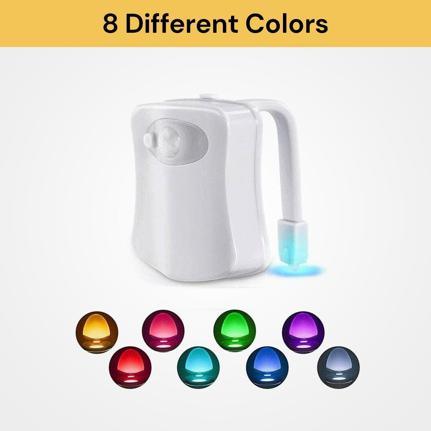 Spendeal 2 Pack Toilet Night Light, Toilet Bowl Light, Motion Sensor Activated LED Night Light, 8-Color Toilets Light up for Kids Bathroom Decor, Washroom, Cool Stuff Fit for Any image number 6