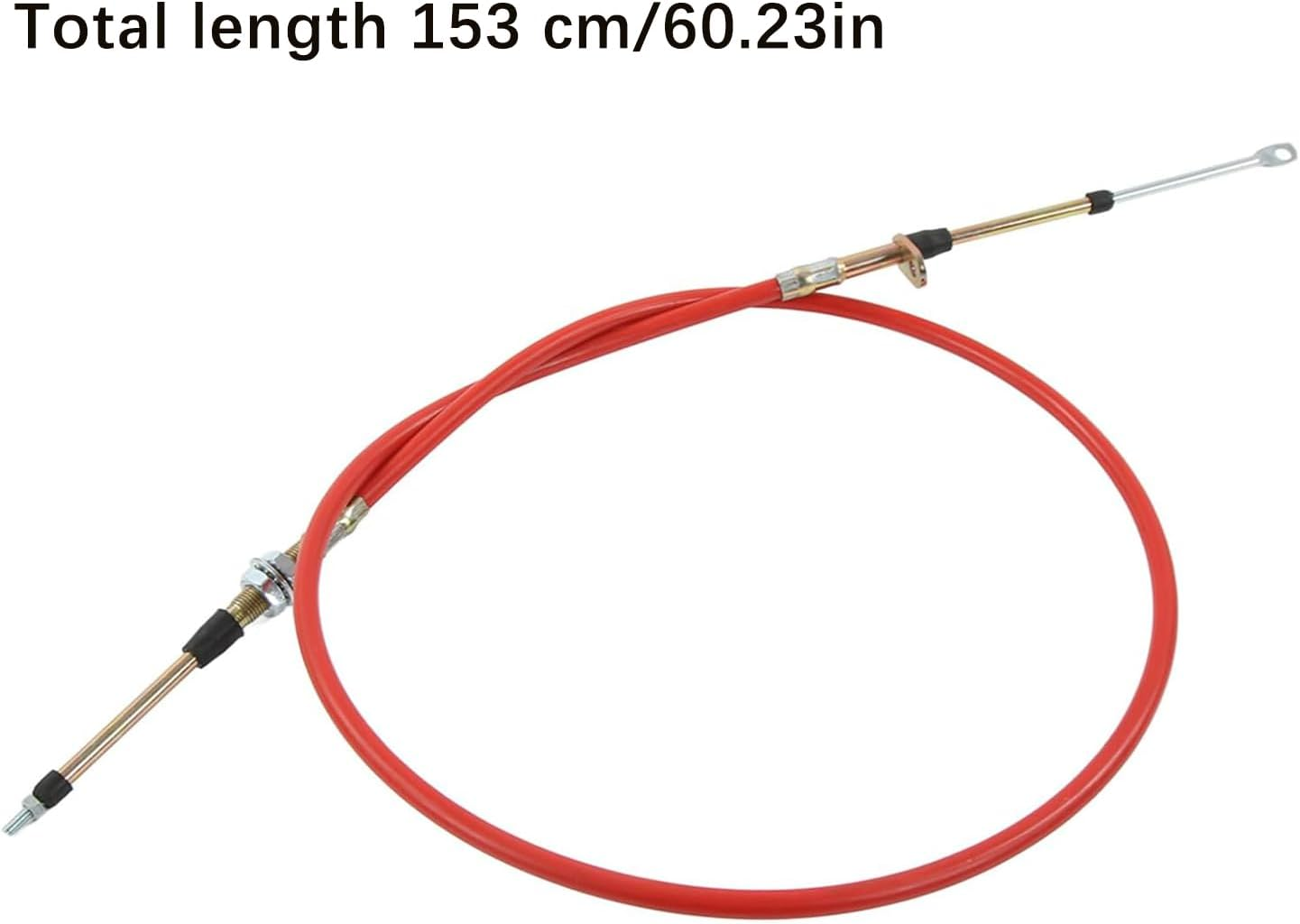 5Ft Long Automatic Transmission Shifter Cable Eyelet End, Replacement for B&M Automotive Heavy Duty Performance Shifter Cable, Shifter Cable Af72-1001 BM-80605 0.25" Outer Diameter Red image number 6