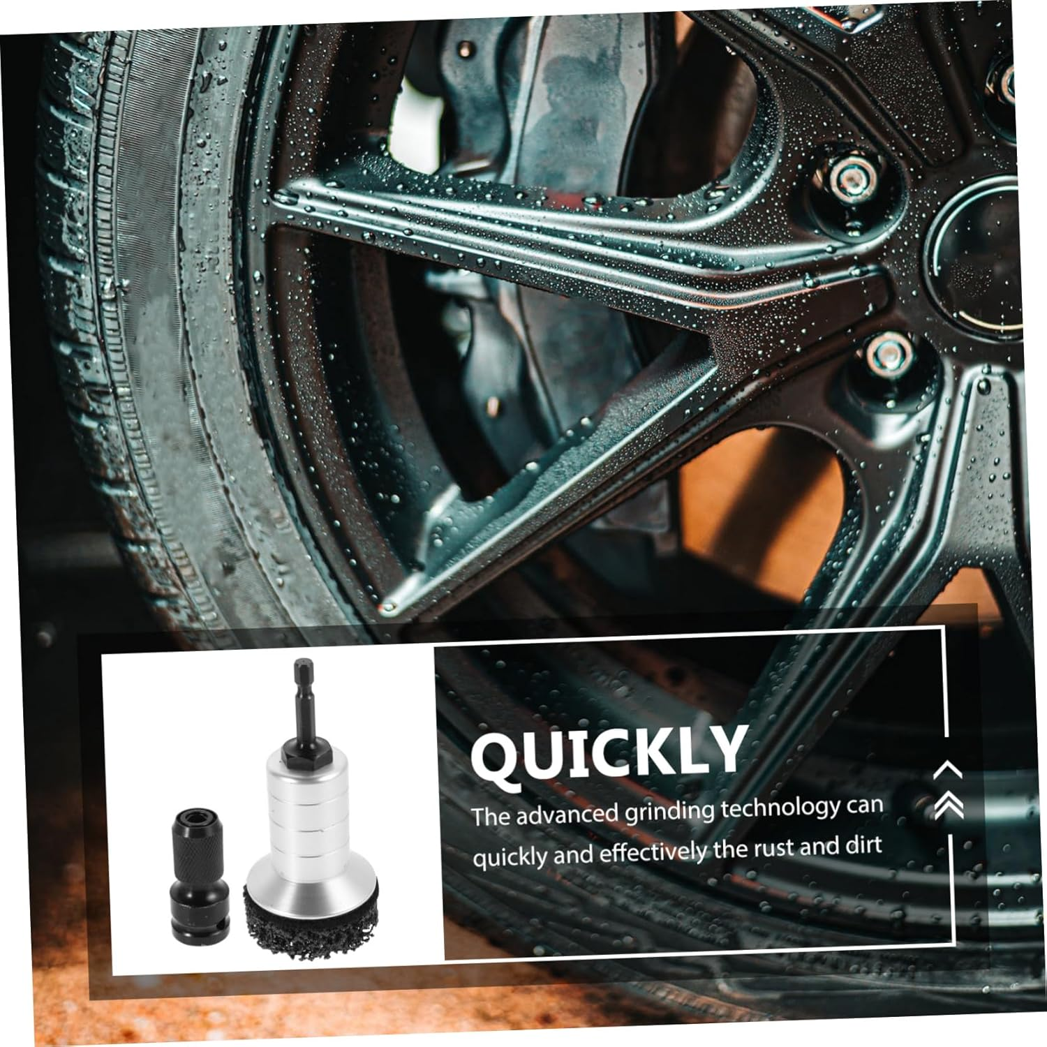 JUMPLAWN Rust Removal Tool for Wheel Hub Automotive Wheel Rust Cleaning Tool and Brake Disc Maintenance image number 5