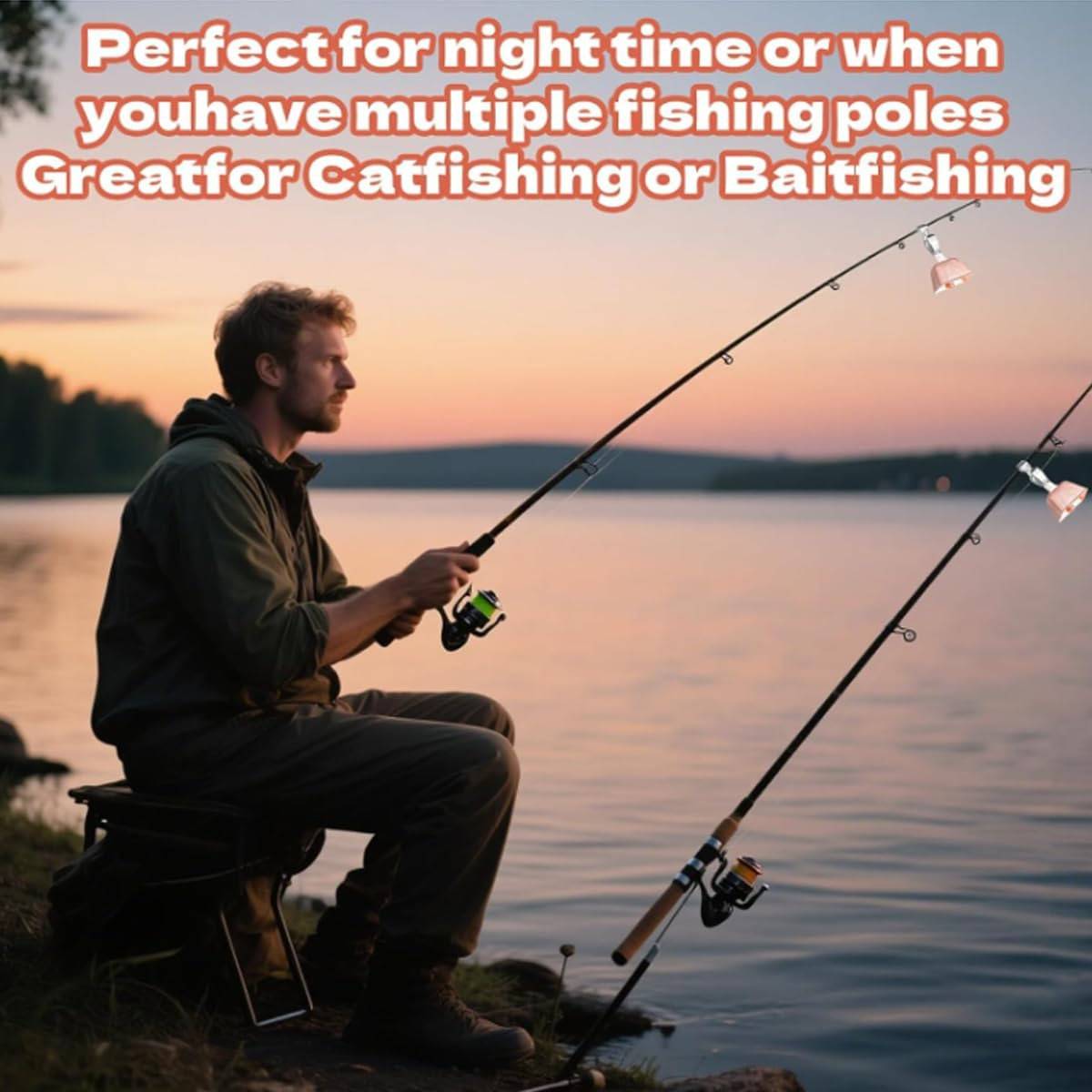 20 Pack Fishing Rod Bells,Clip-On Alert Bells for Angling, Ice Fishing Accessories