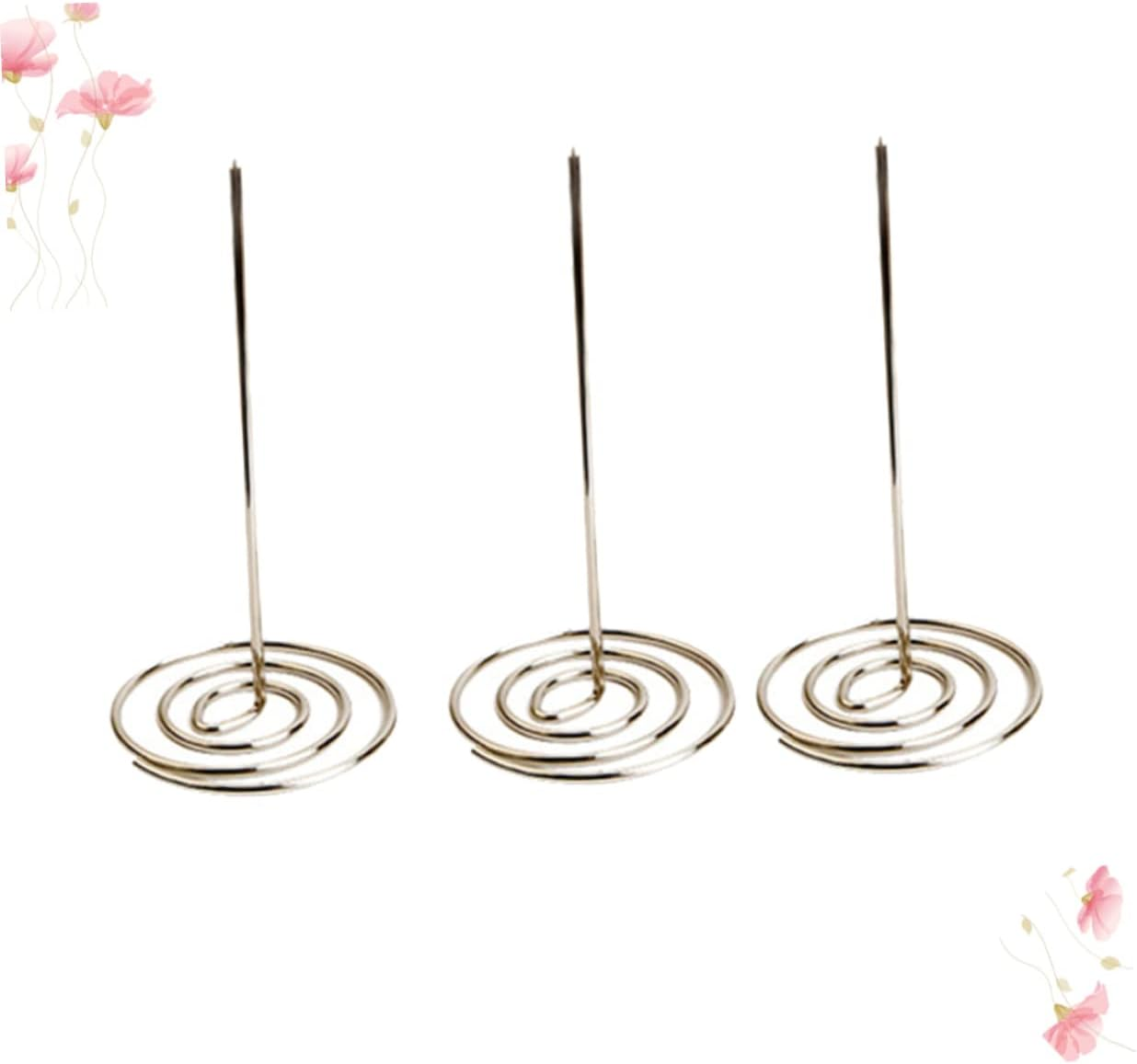 STOBOK 9Pcs Menu Summons Fork for Invoice Storage Metal Document Notes Holder Restaurant Office Desk Accessories image number 5