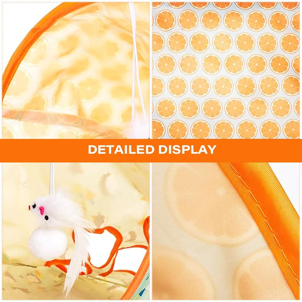 Cat Tunnel Bag Toy, 2024 New Tunnel Bored Cat Pet Toys Cat Tunnels for Indoor Cats, Funny Portable Interactive Kitten Play Toy, Crinkle Paper Collapsible Cat Drill Sleeping Bag with Mouse Toy (#A1) image number 4