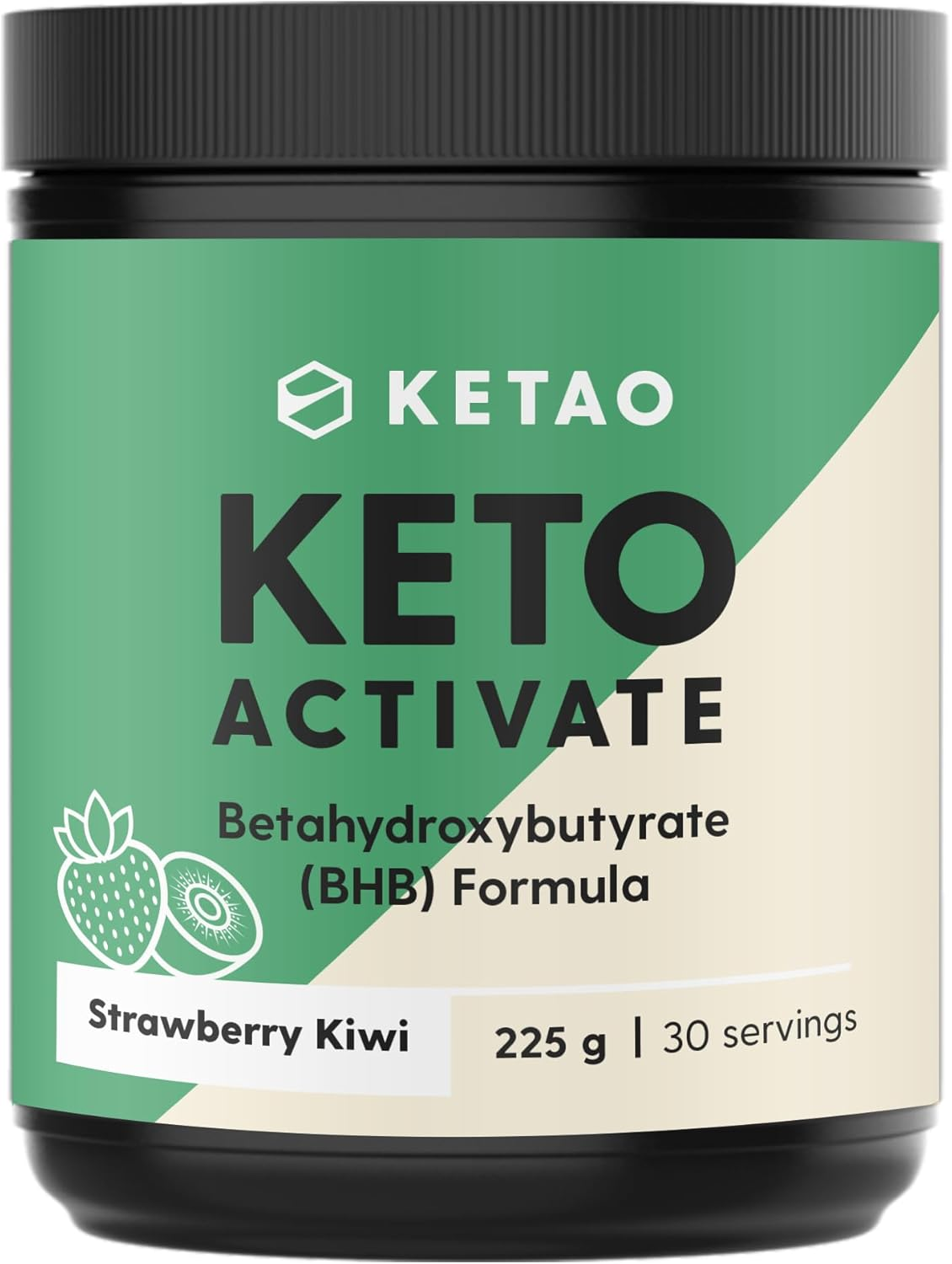 Keto Activate - Exogenous Ketones Powder - Strawberry and Kiwi Flavour - 225G image number 2