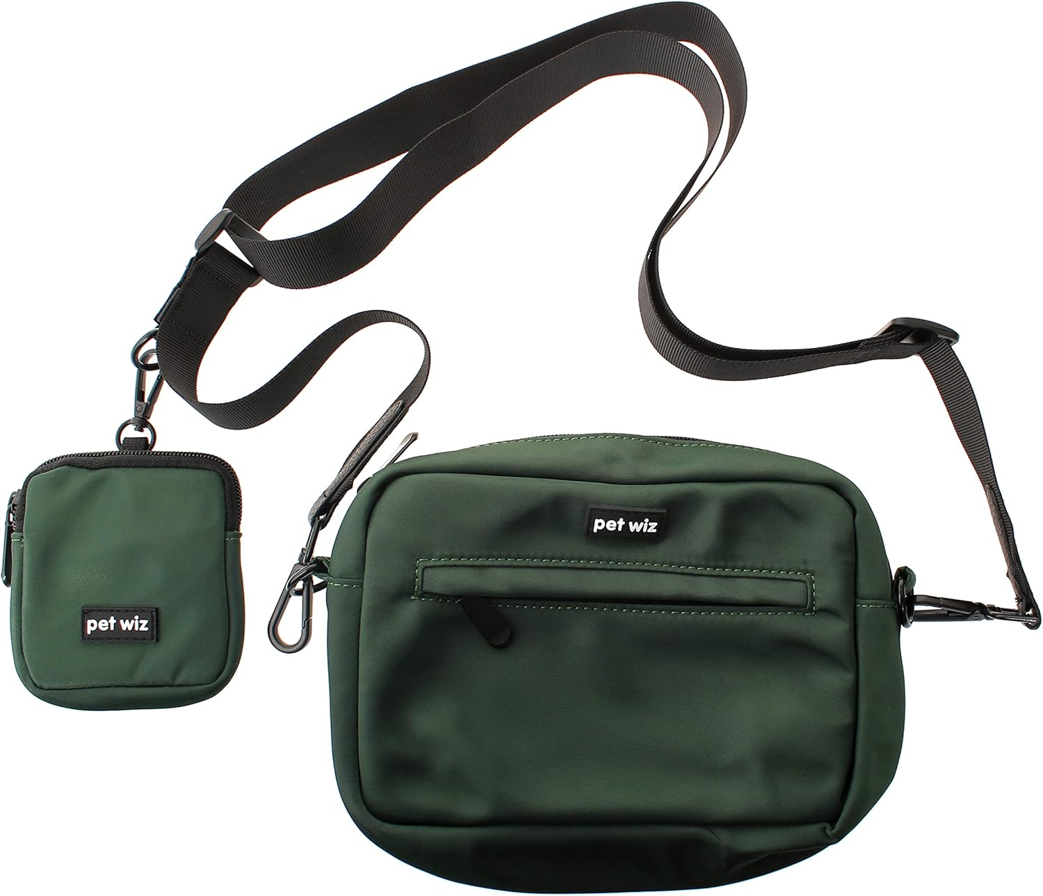 Pet Wiz Dog Walking Bag with Adjustable Strap (Slim & Lightweight Dog Walking Bag - Beige)