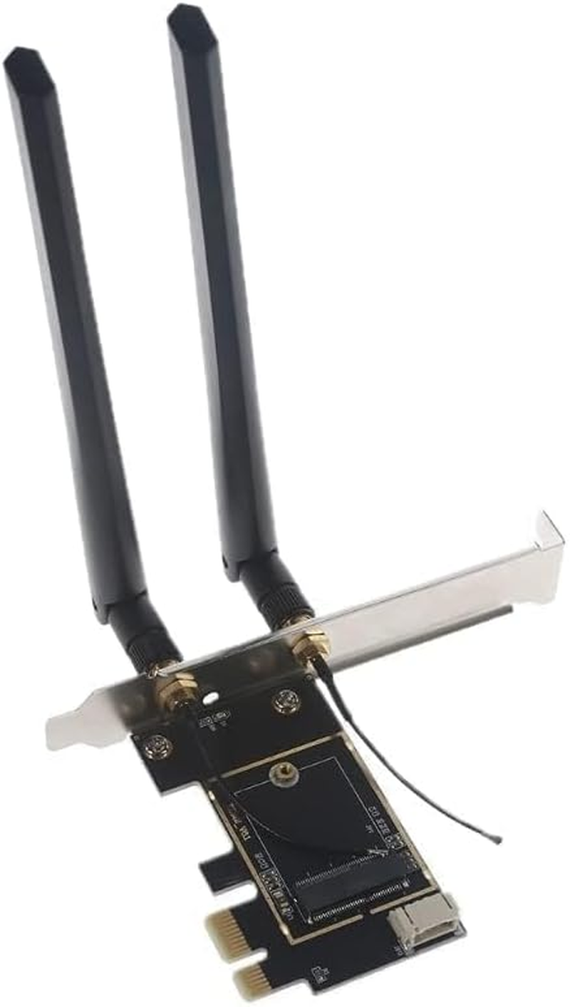 Laptop to Desktop (Pcie X1) Wi-Fi Card Converter for M.2 Pcie Network Cards with Bluetooth Support (Adapter_Kit)