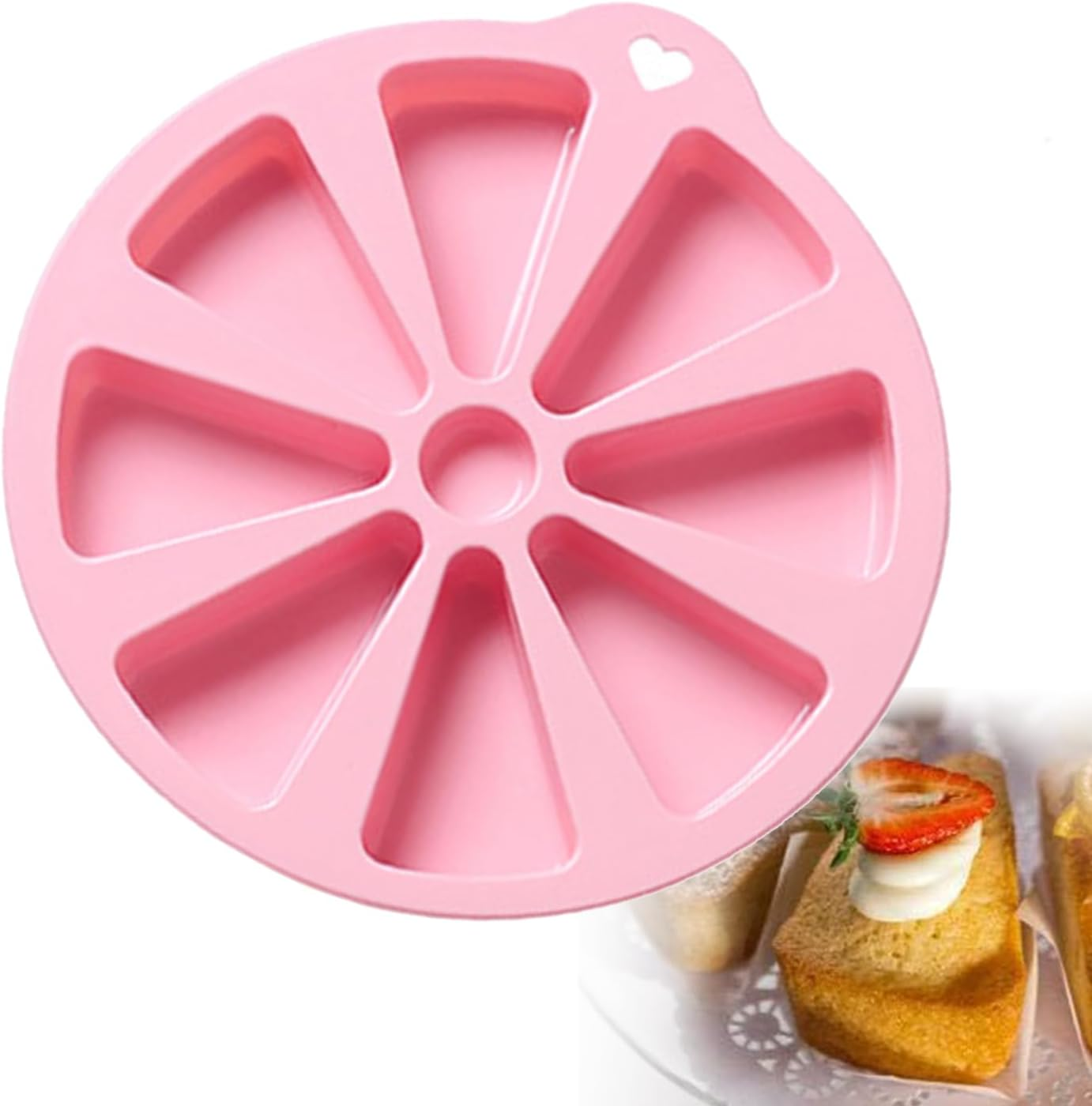 Lyfengdeam Bakeware Molds Cake Pan Silicone Cake Mold Pudding Triangle Cakes Mould Muffin Baking Tools Fondant Cake Molds 8 Silicone Baking Mold Non-Stick Bakeware Pan Baking Gadget image number 4