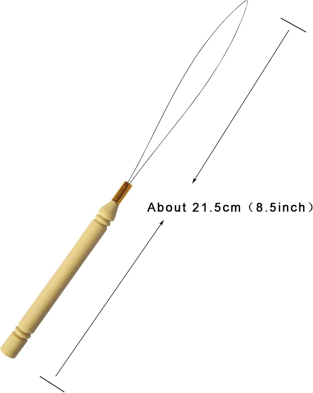 10 Pcs Micro Rings Hair Extension Loop Needle Threader Wire Pulling Hook Beading Tool Hair Extensions Bead Device Tool for Hair or Feather Extensions