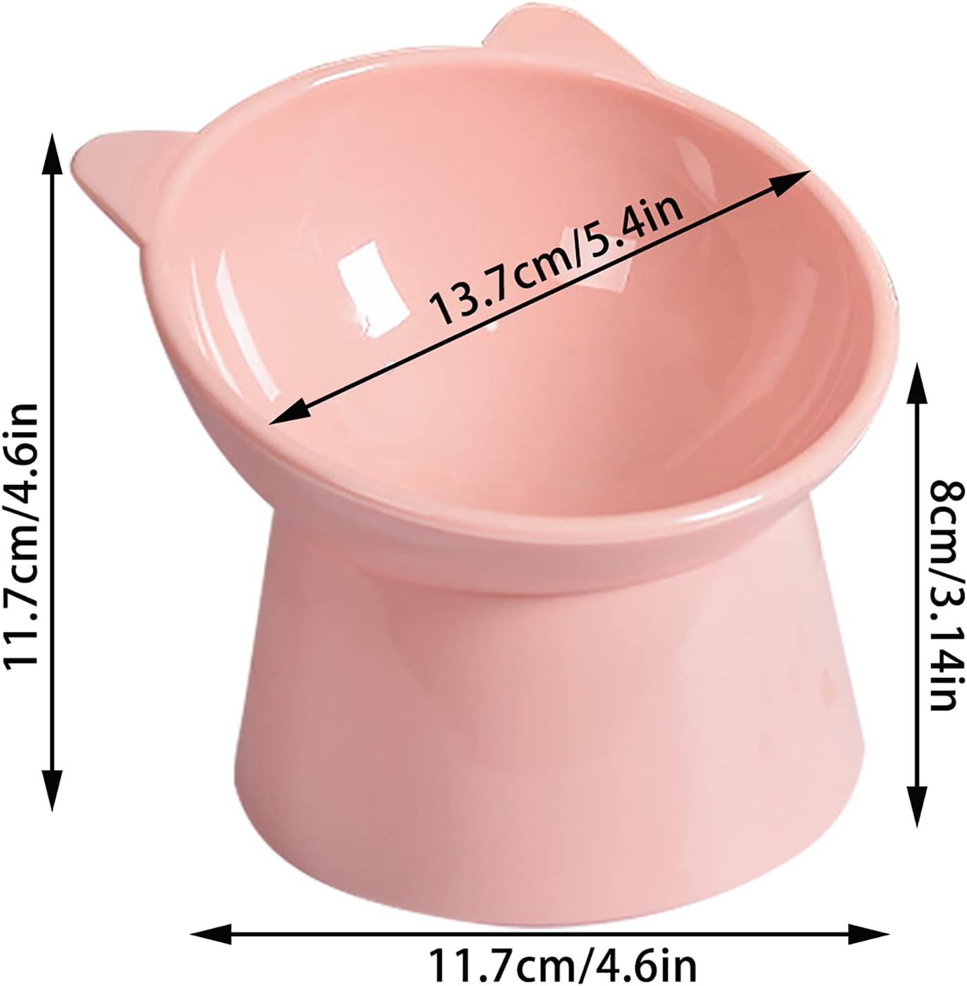 3 Pcs Raised Cat Bowls 45&deg;Tilted Elevated Cat Bowl Food and Water Bowl Pet High Bowls Pet Feeder Bowl Pet Bowl Dish for Cats and Small Dogs (Blue+Green+Pink)/2443 image number 6