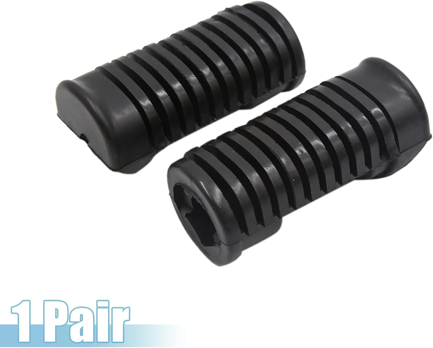 Uxcell 1 Pair 16Mm 19Mm Rubber Motorcycle Footrest Footpeg Foot Rest Peg Bike Bicycle Cycling Black for CG