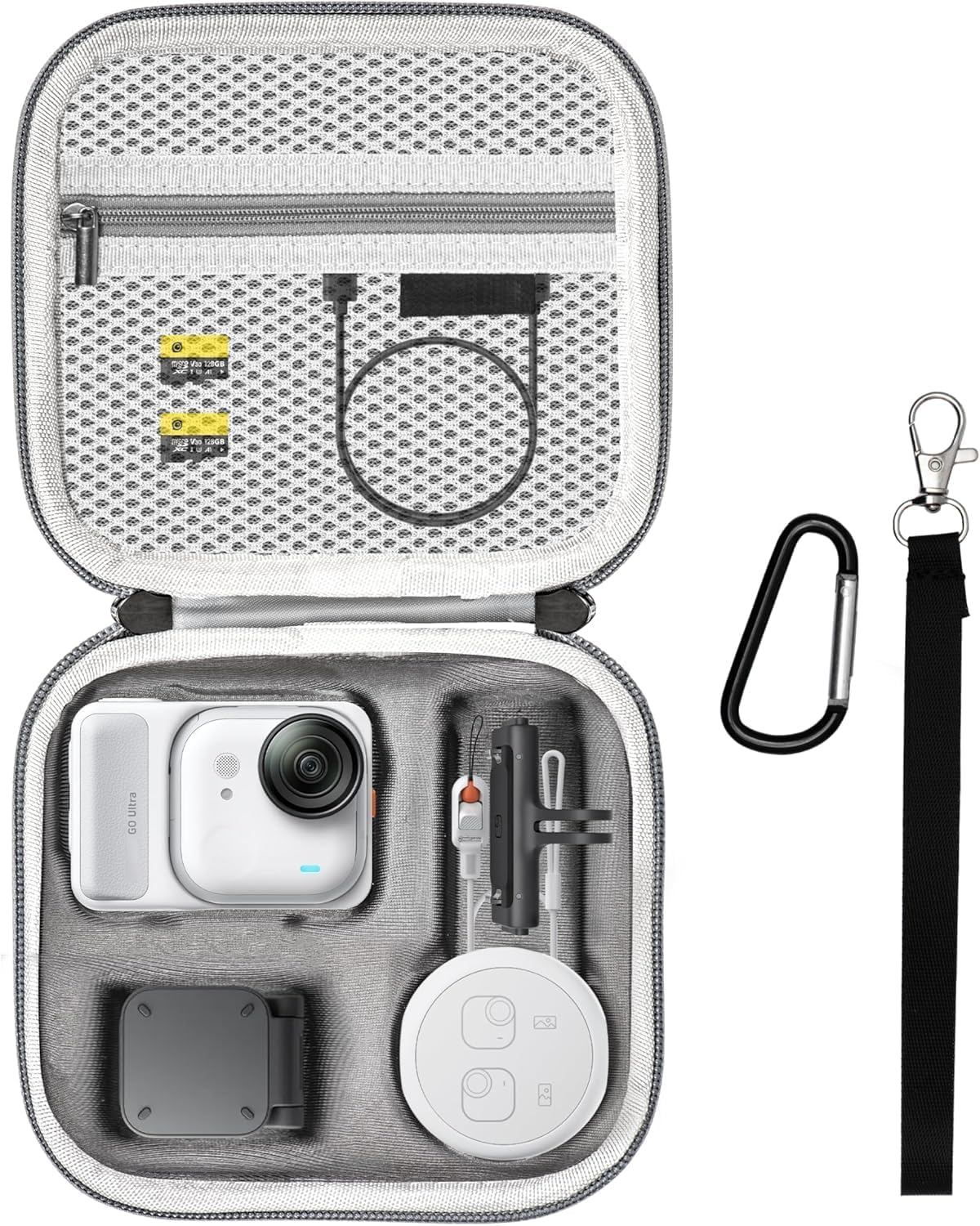 Cochanvie Hard Shell Case for Insta 360 GO Ultra - Protective Carrying Bag for Action Camera & Accessories | Vlogging Travel Storage