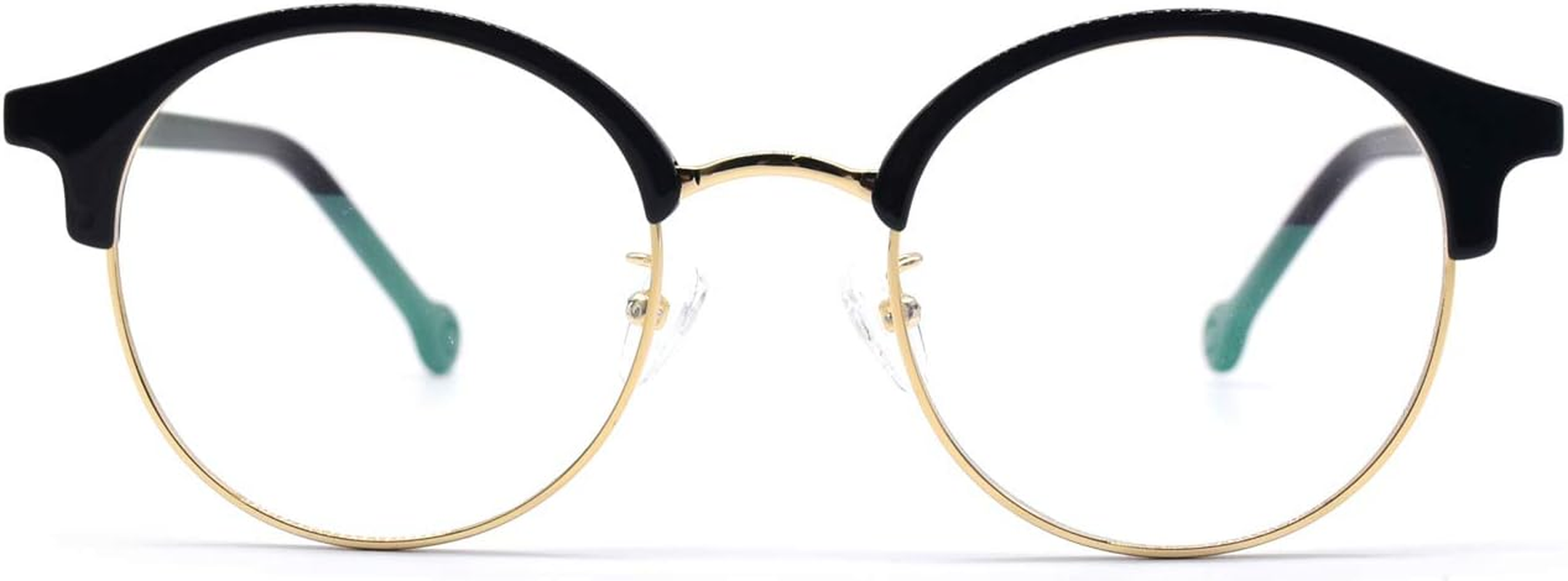 HKUCO Classic Half Frame Clear Lens Eyewear Glasses