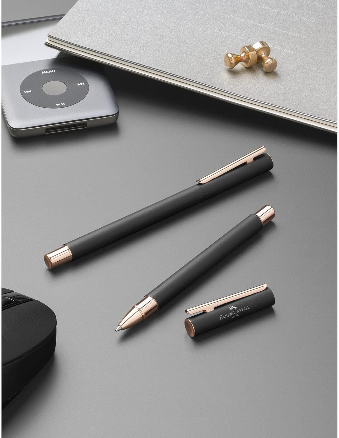 Faber-Castell Neo Slim Rollerball Pen - Black Rosegolden (19-343114) image number 3