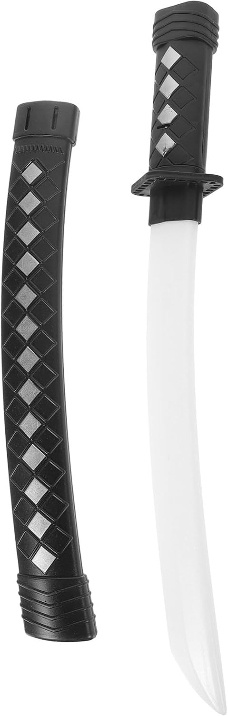 Vaguelly Animes Swords Cosplay Plastic Toy Swords Japanese Samurai Swords Black Training Swords Practice Pretend Play Knight Costume Props image number 1