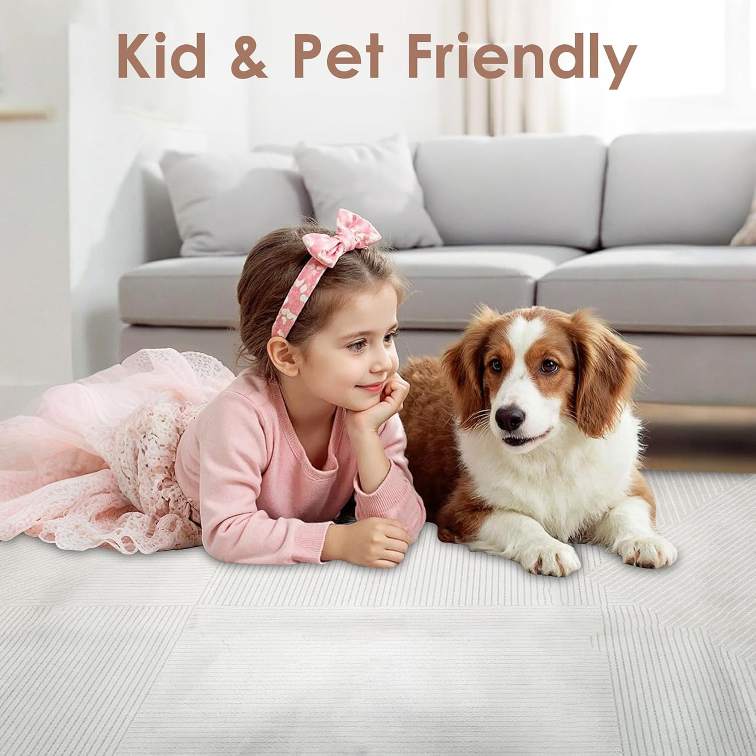 Rugs for Living Room, Bedroom Area Rugs, Geometric Stripe Carpet, Vintage Abstract Rug with Non Slip Backing, Indoor Floor Carpet for Dining Room Kitchen Home Office Decor (Color B, 160X230Cm) - Color C image number 7