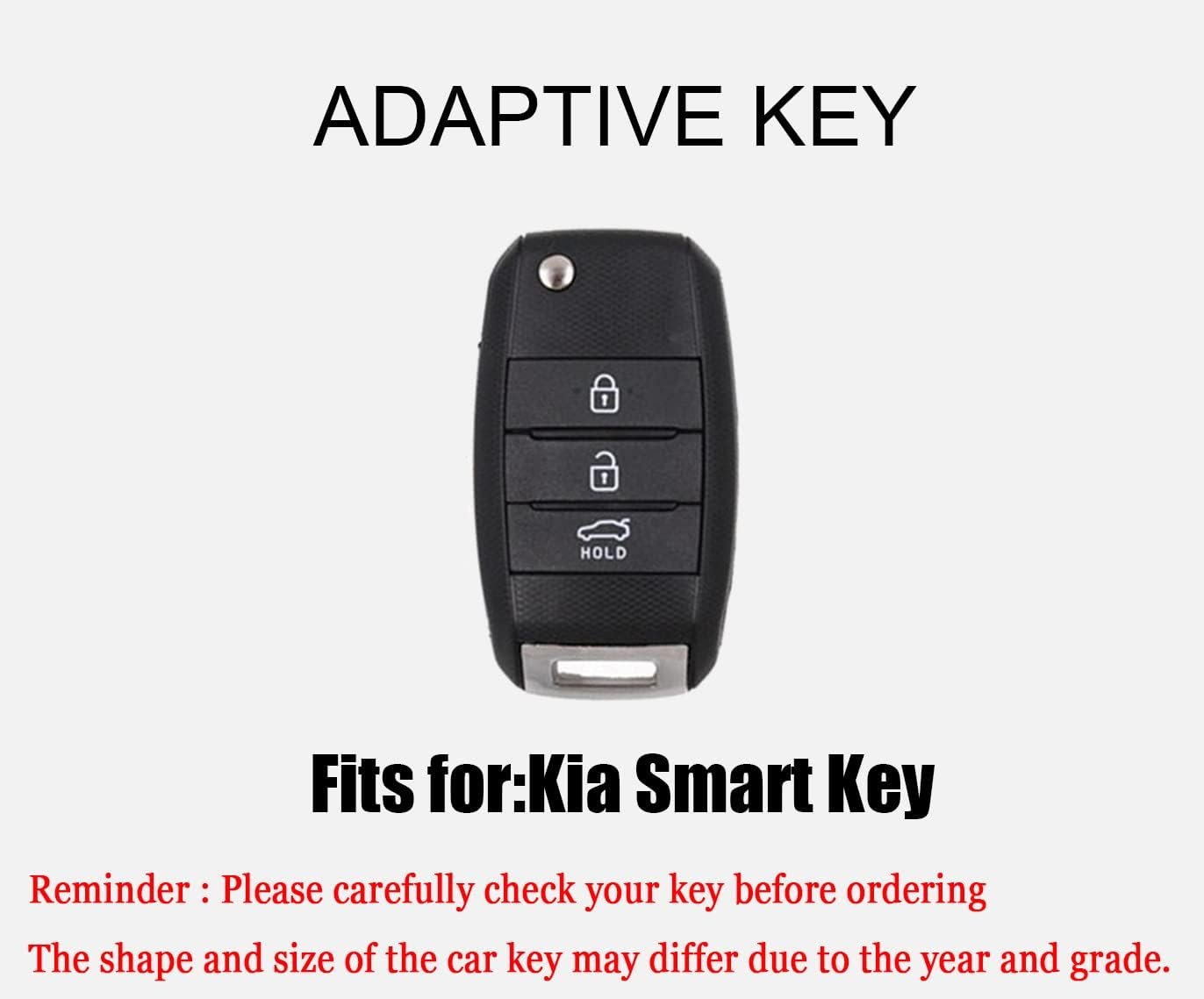 HIBEYO Folding 3 Button for Kia Key Fob Cover TPU Key Case for Kia Sorento Sportage Rio Soul Forte Optima Carens Picanto Smart Key Holder Car Accessories with Keychains-Bow Key Chain(White) - Bow Key Chain White image number 2