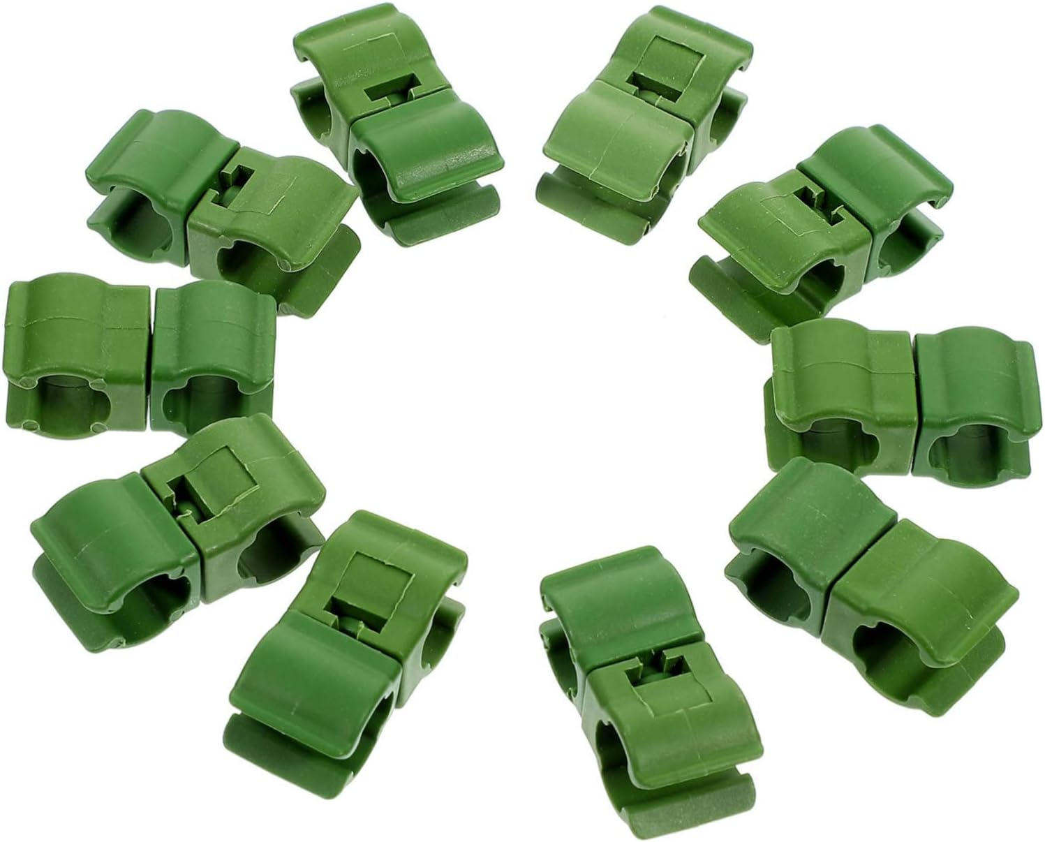MERRYHAPY 10Pcs Plastic Plant Clip Shape for Gardening Clamps Grafting Plant Clip Garden Supplies Use in Plant Sticks Flower Clips Plant Hooks Garden Hanging