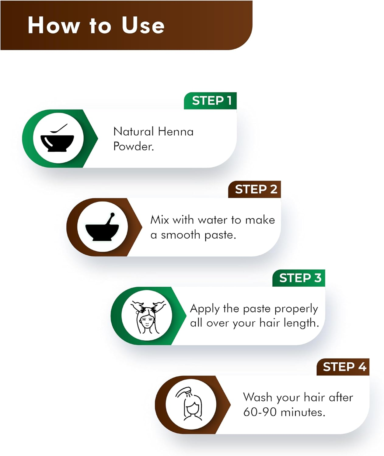 H & C 100% Natural and Pure Henna Powder / Lawsonia Inermis (Organically Grown) 227 Gms (0.2Kg) for Hair image number 3