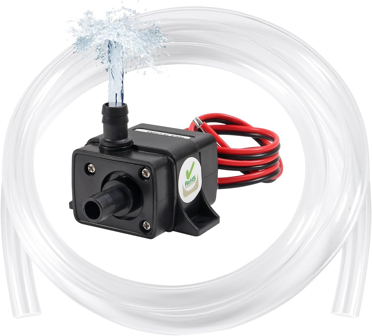 DIANN Mini Submersible Water Pump DC 12V Small Fountain Pump (4.8W 240L/H) with 3.3Ft Tubing 8X10Mm for Fish Tank Aquarium Fountain image number 4