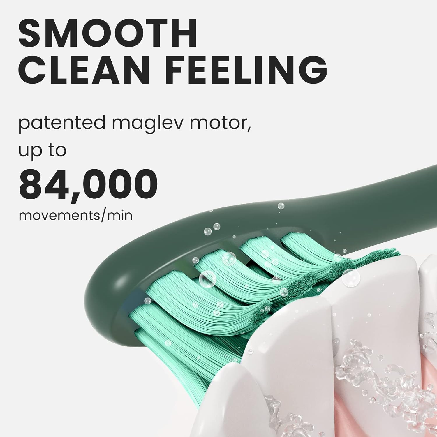 Oclean X Pro Sonic Electric Toothbrush Mist Green &ndash; Smart Rechargeable Tooth Brush with Timer, 3 Modes, 30-Day Battery, Sleek Design, Waterproof & Travel-Ready - Mist Green image number 4