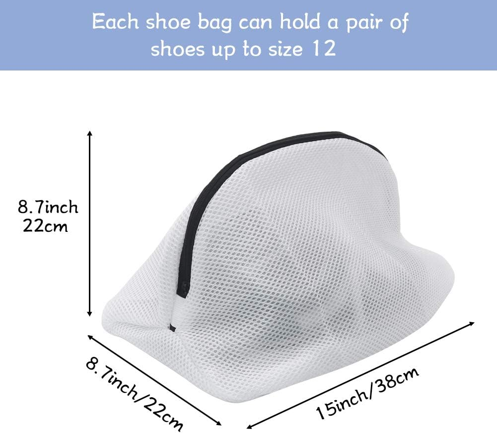 Tenn Well Shoe Washing Bags, Set of 3 Reusable Mesh Shoe Laundry Bags for Sneakers, Trainers, Running Shoes, Fit up to Men&rsquo;S Size 12 image number 3