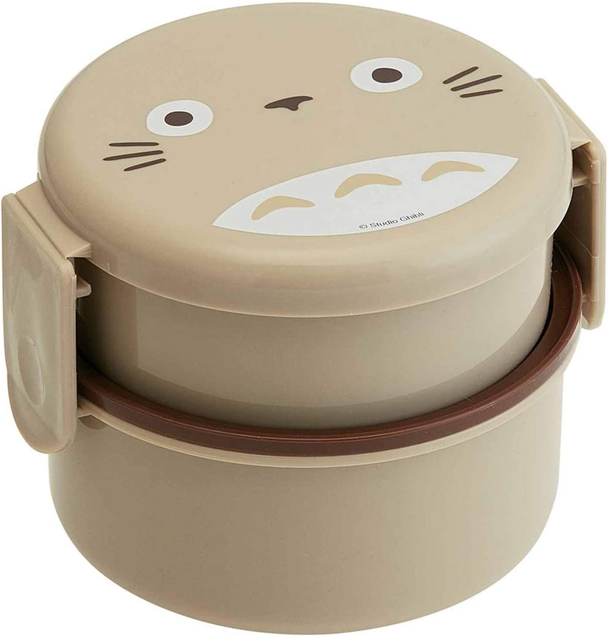 Skater ONWR1-A round Lunch Box with Fork, 16.9 Fl Oz (500 Ml), My Neighbor Totoro, Ghibli, Made in Japan
