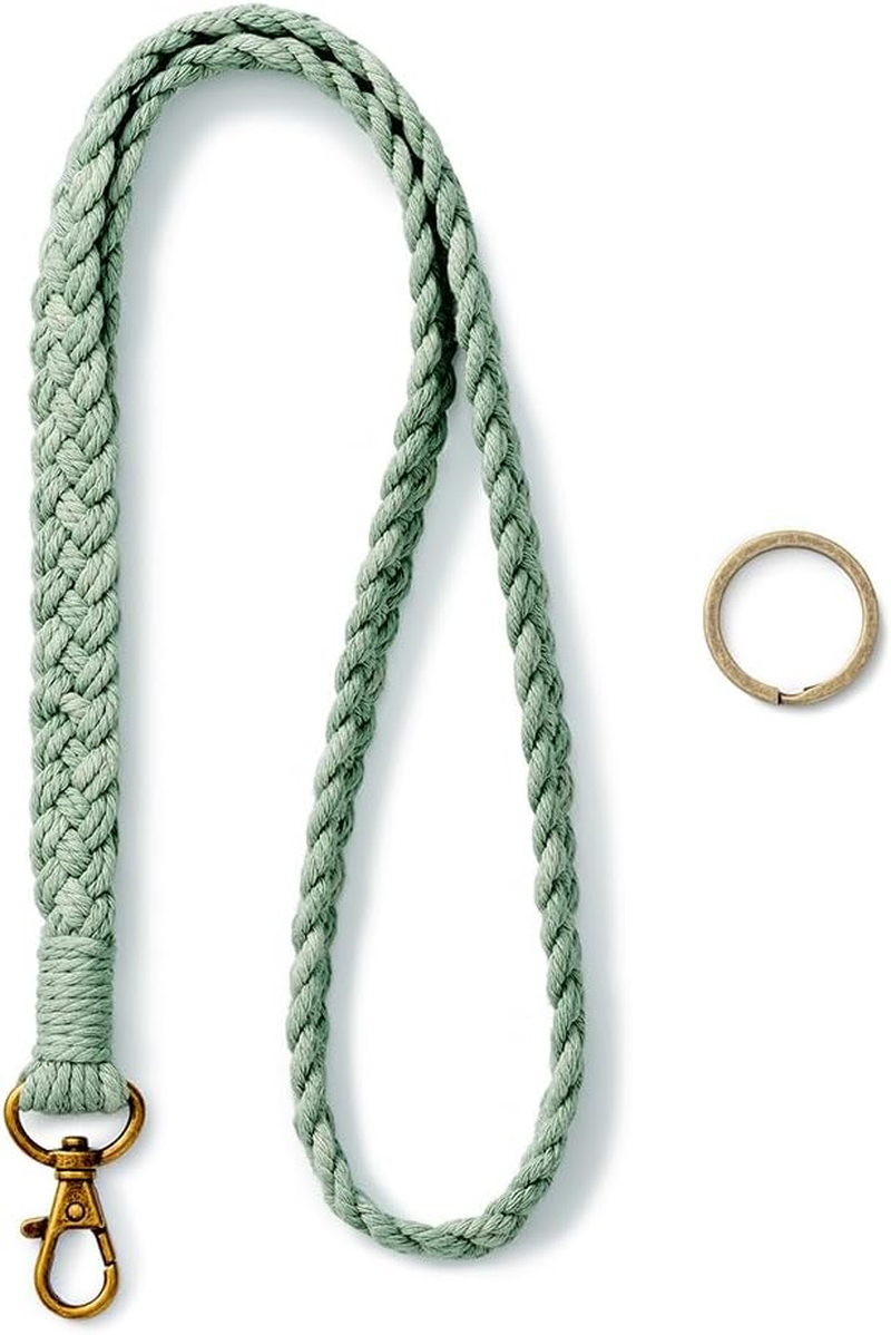 AOKSUNOVA Lanyards for Keys Green Key Lanyard Key Chain for Women Long Lanyard Strap Keychain Holder for ID Badges Card