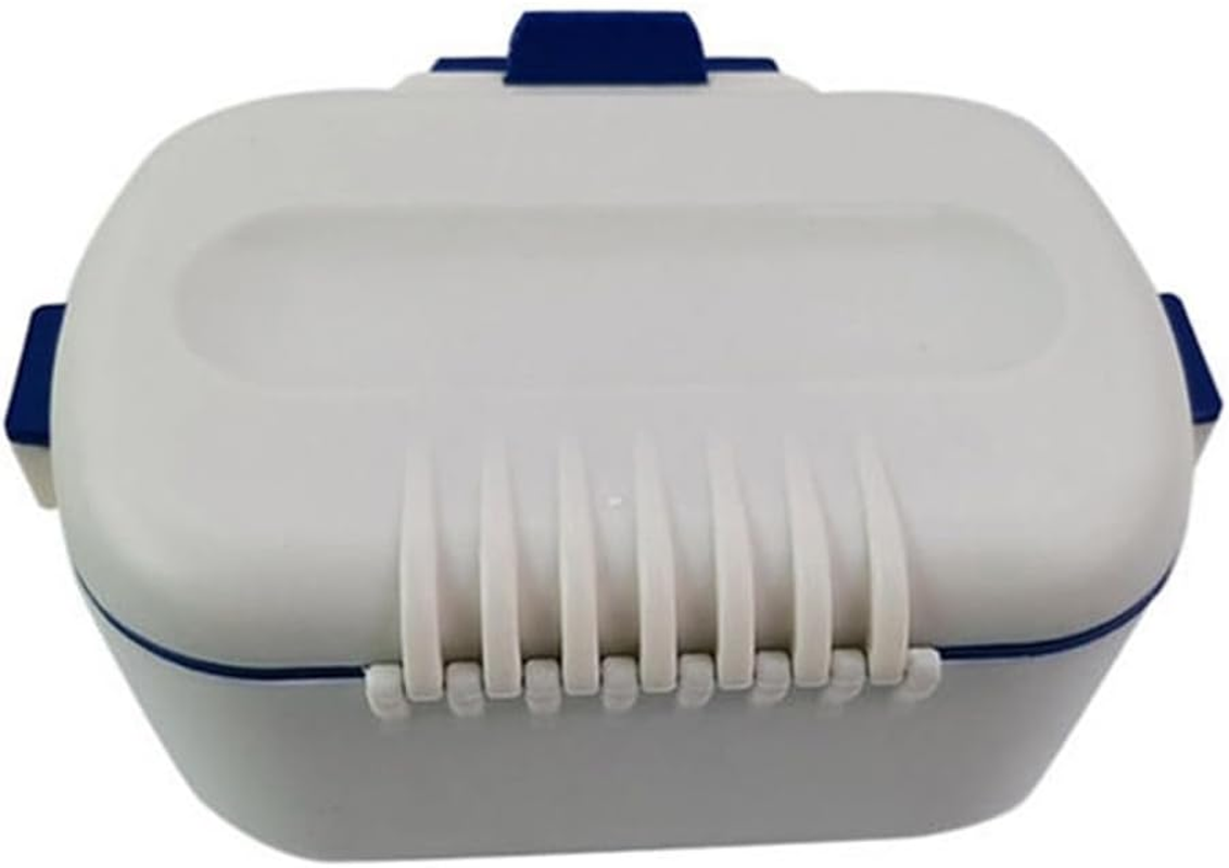 AIMALL Portable Fishing Live Bait Box with Moisturising Design, Heat Preservation, and Dual Compartments for Earthworms and Red Bugs, Compact Size 5.5X3.9X3.1In