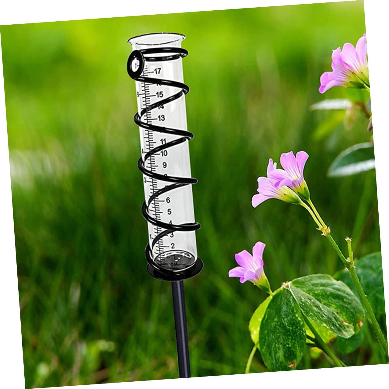 4Pcs Transparent Glass Rain Gauge Tubes Portable Outdoor Rainfall Measuring Tools for Garden Lawn Backyard with Clear Scale Accurate and Easy to Read image number 2