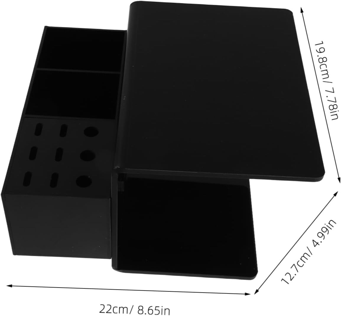 STAHAD Detachable Lash Pillow Shelf Organizer with Neck Cushion Portable Black Eyelash Extension Stand for Lash Tech Supplies Compact and Stable Salon Tool for Mobile