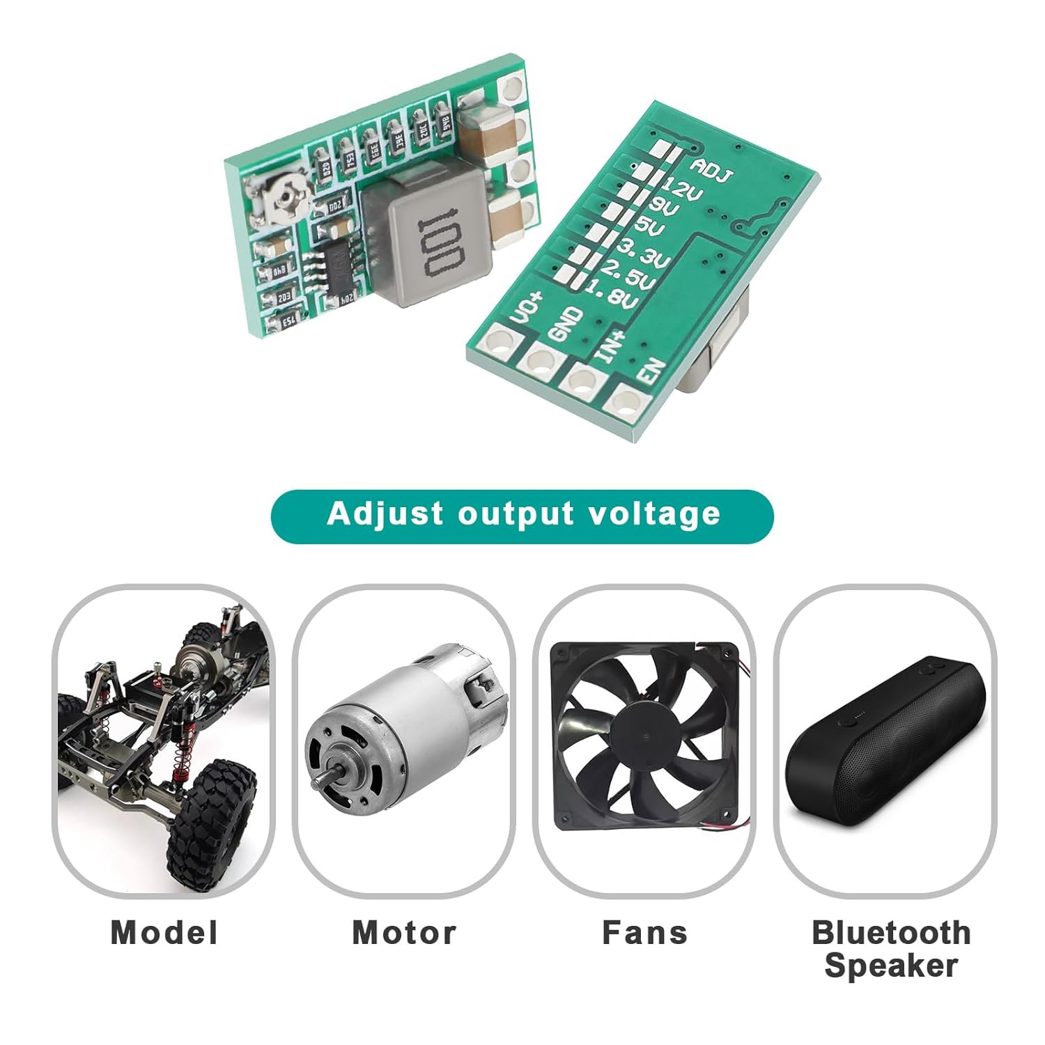 LT Easiyl 10PCS DC-DC Regulator Module Buck Converter Regulator Module 4.5-24V to 0.8-17V Mini Adjustable Voltage Converter Power Supply Power Module 20X10Mm image number 3