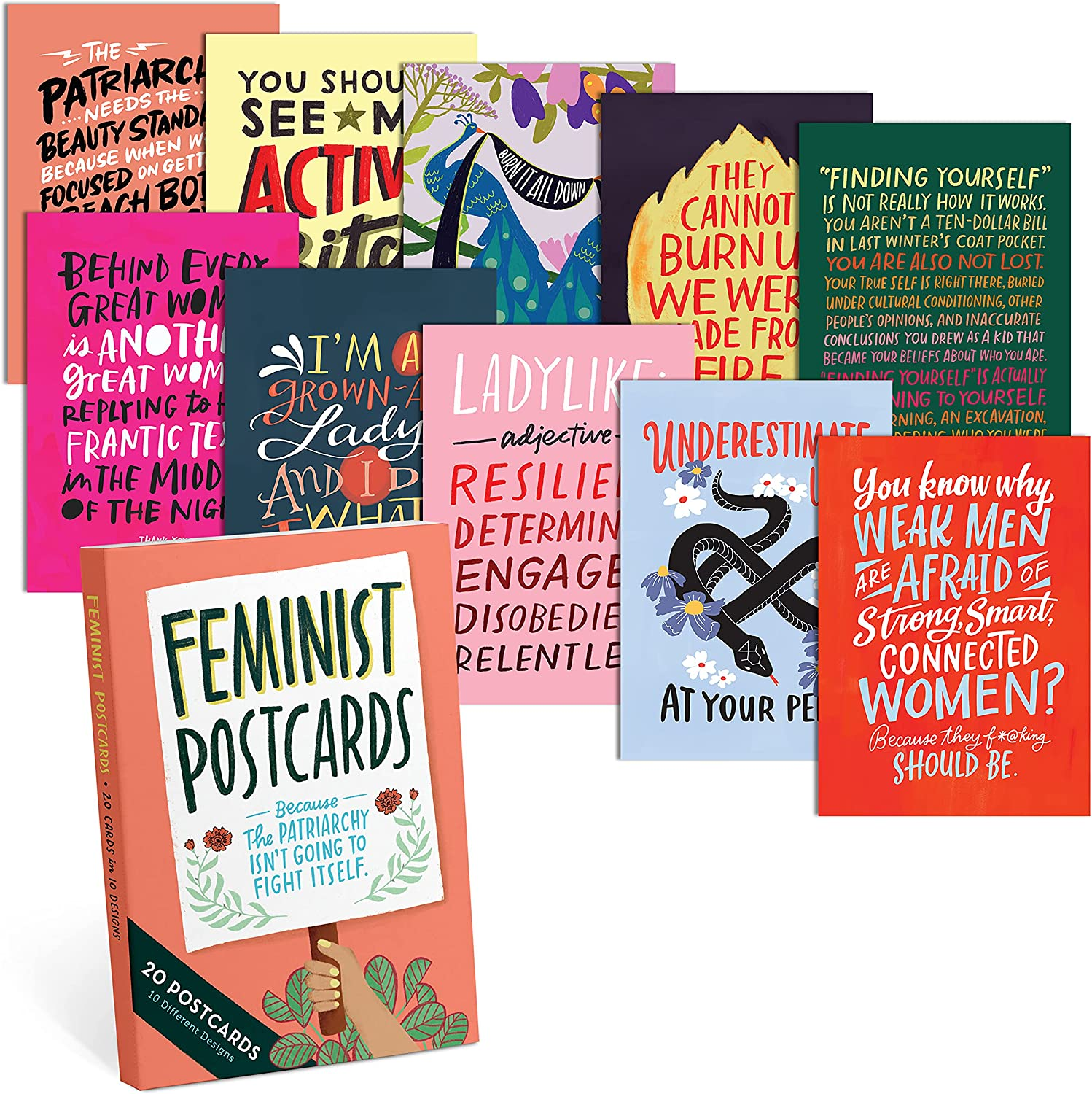 Emily Mcdowell & Friends Empathy Postcard Book, 20 Postcards (2 Each 10 Styles), 5 X 7-Inches