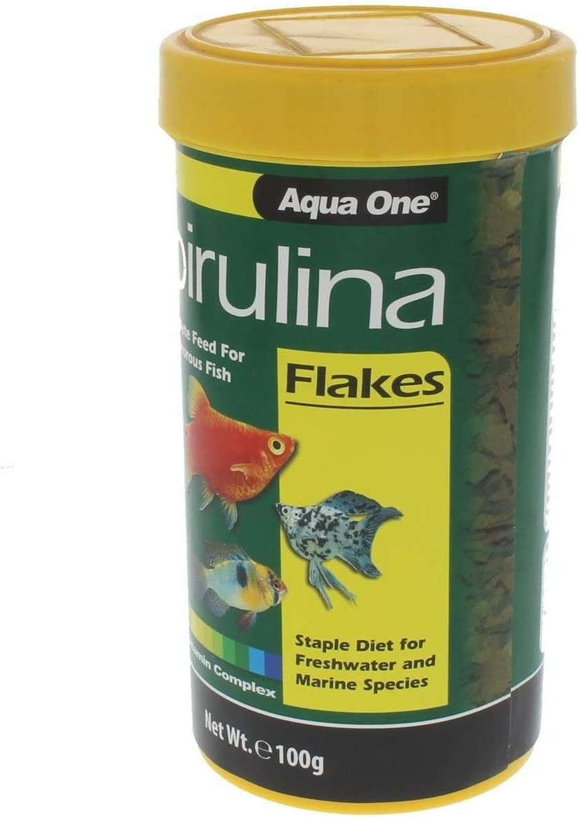 Spirulina Flake Fish Food 100G 11549 Fish Tank Aquarium Aqua One image number 2
