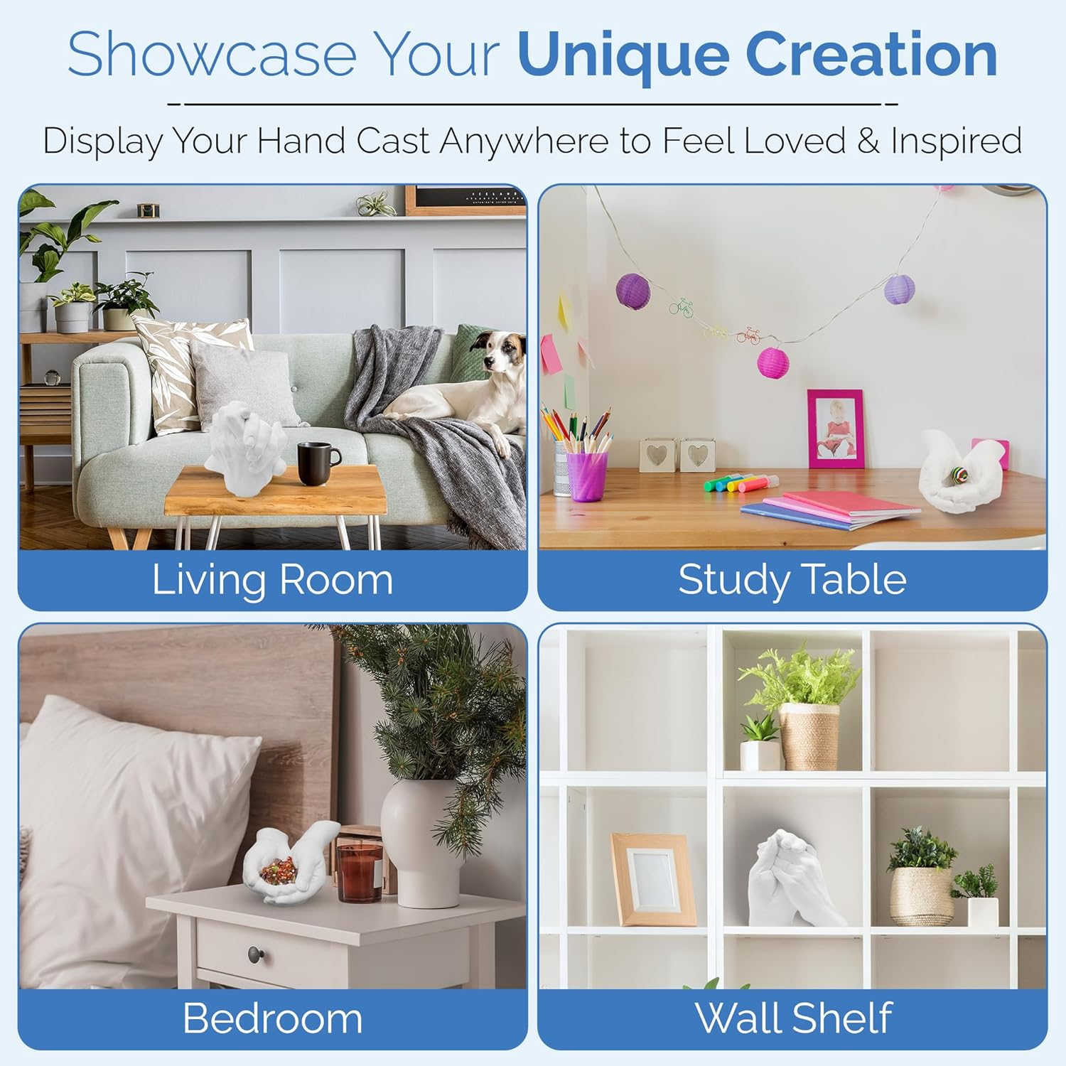 Moulding Memories 3D DIY Hand Casting Kit for Couples, Babies, Kids, or Adults with Plaster, Alginate, Paint, Brush, and Cast Accessories, Family Memory Keepsake, Complete Home Kit image number 3