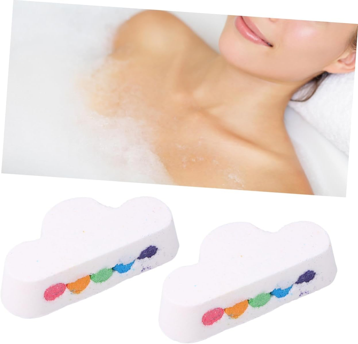 Happyyami 180G Rainbow Cloud Bath Salt Balls Natural Essential Oil Salt Organic Moisturizer image number 4