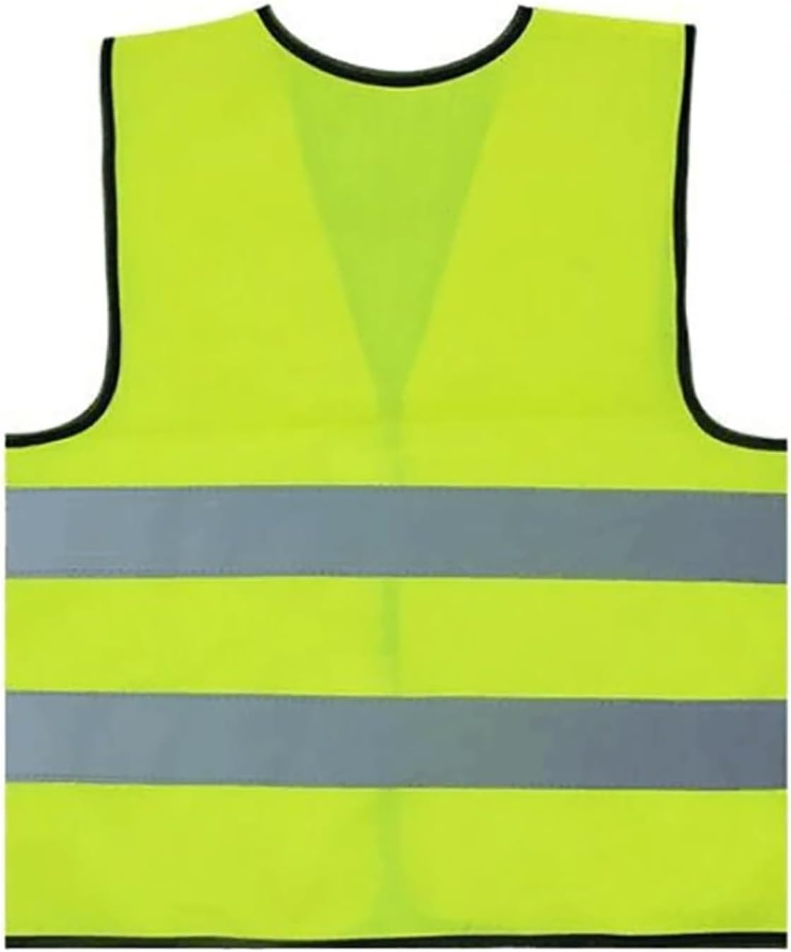 10 Pack Kids Safety Vests with Zipper - Yellow Reflective High Visibility, Hi Vis Silver Strip, Traffic, Cycling, Runner, Surveyor, Volunteer for Aged 4-12 image number 6