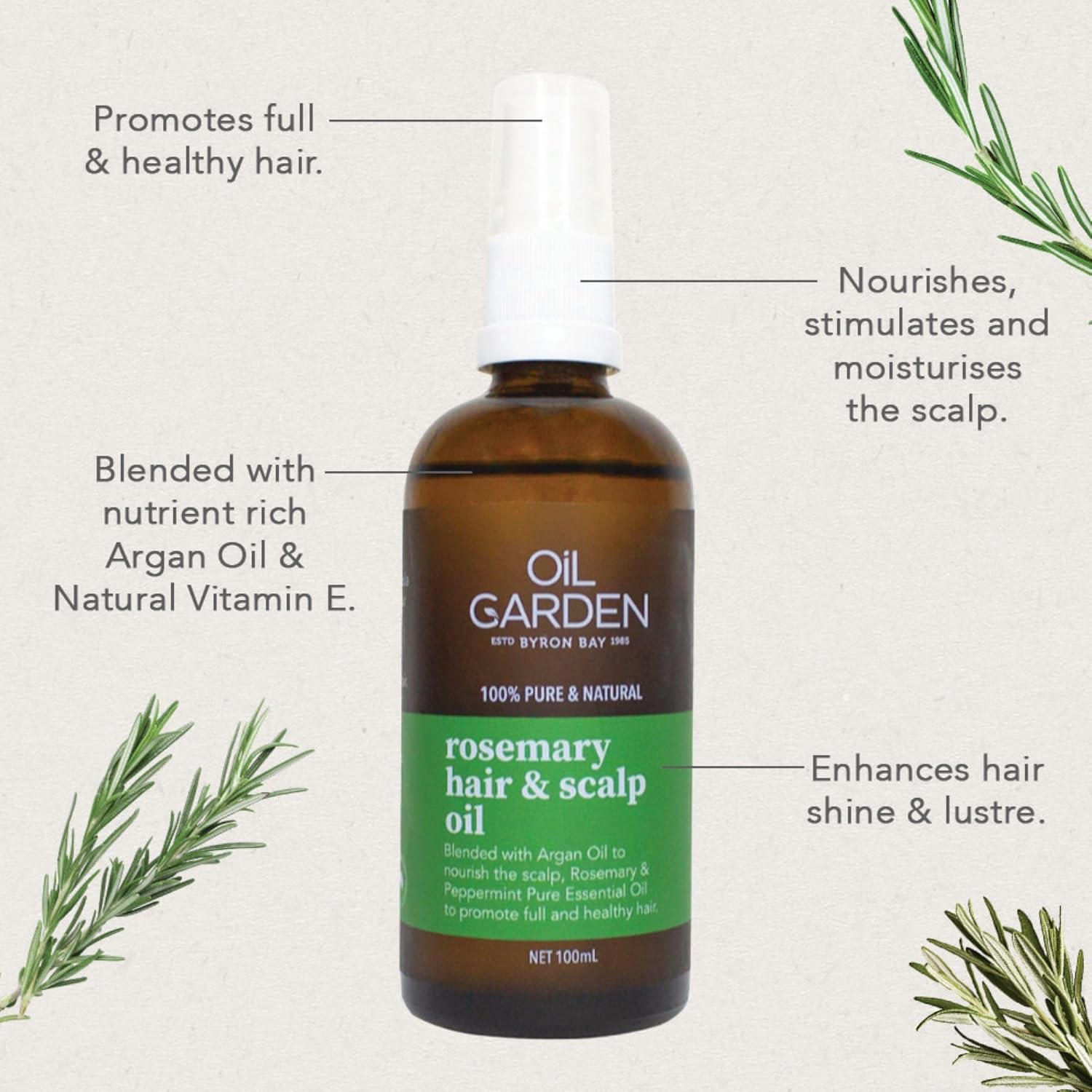 Oil Garden Rosemary Hair & Scalp Oil 100Ml