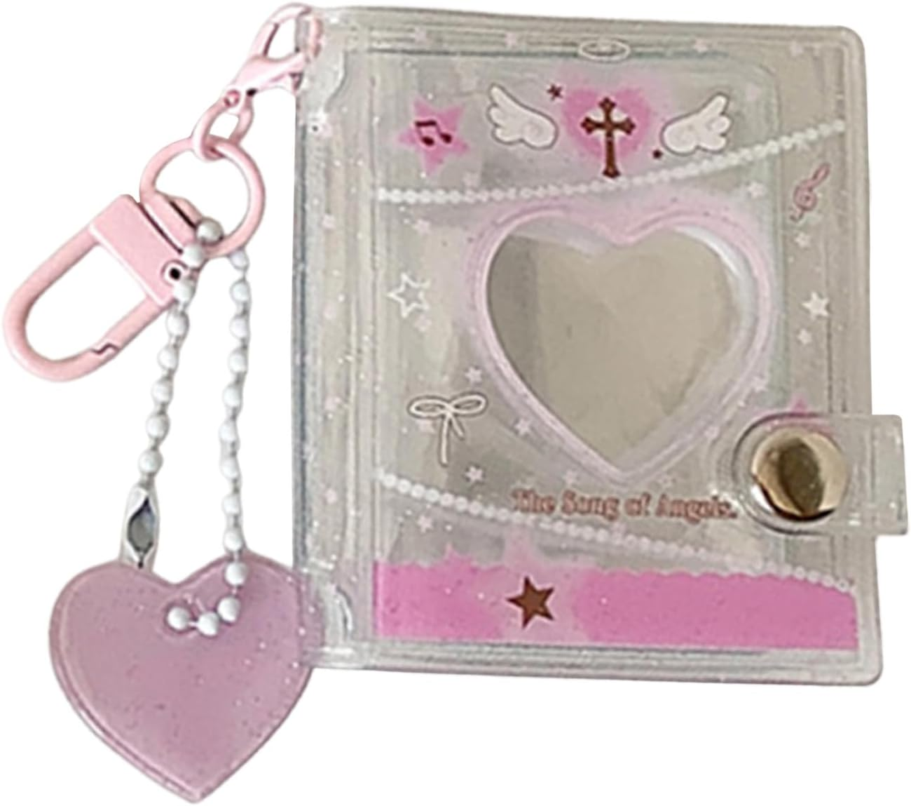 Keychain Photo Frame - 12 Pockets Double-Sided Bag Charm,2 Inch Photo Album with Keychain | for Wedding Birthday School Travel Office Luggage Backpack Wallet Handbag Kids Adults